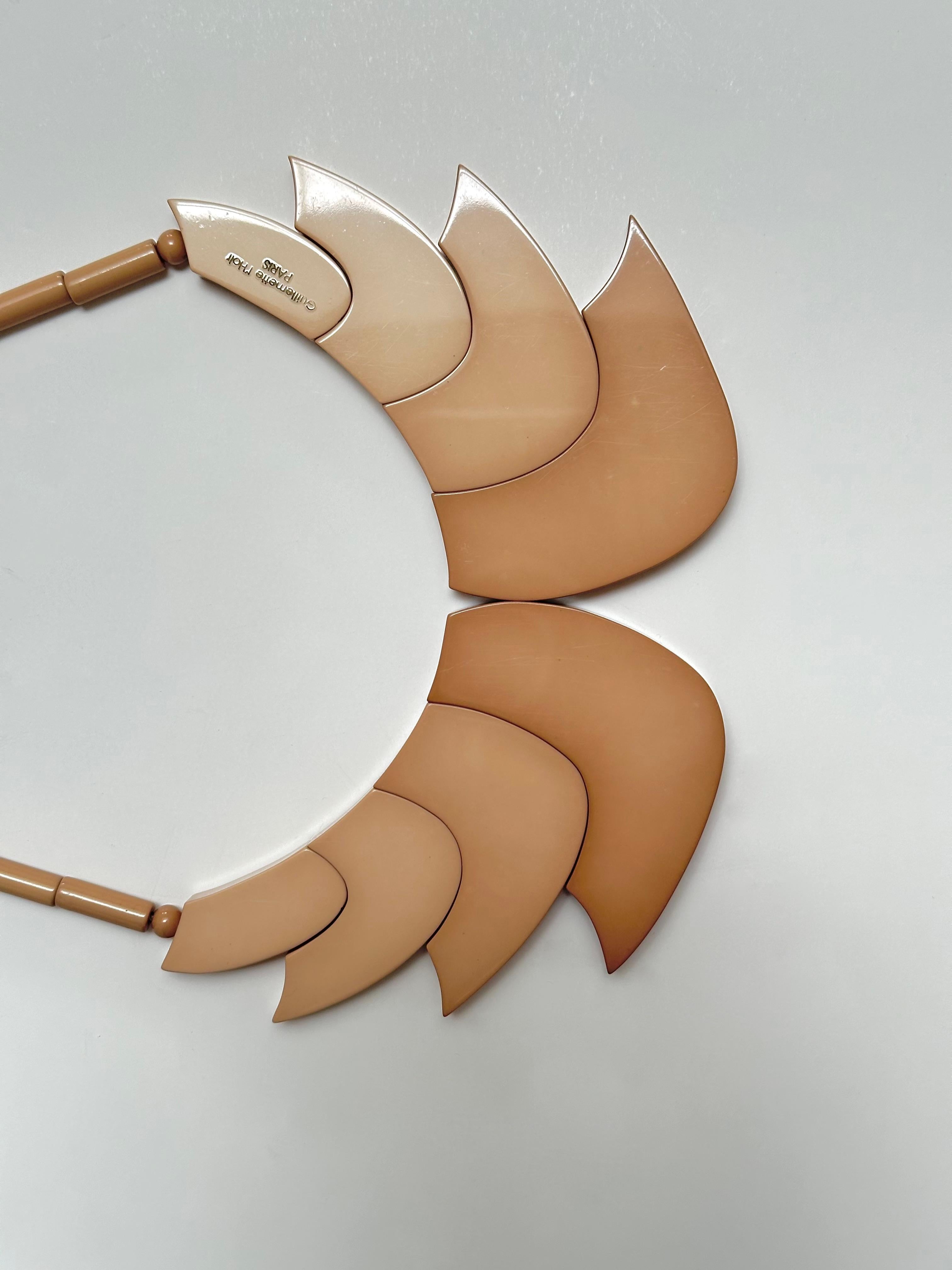 Other Galalith Collar Necklace, Guillemette L'Hoir, Paris c. 1970 For Sale