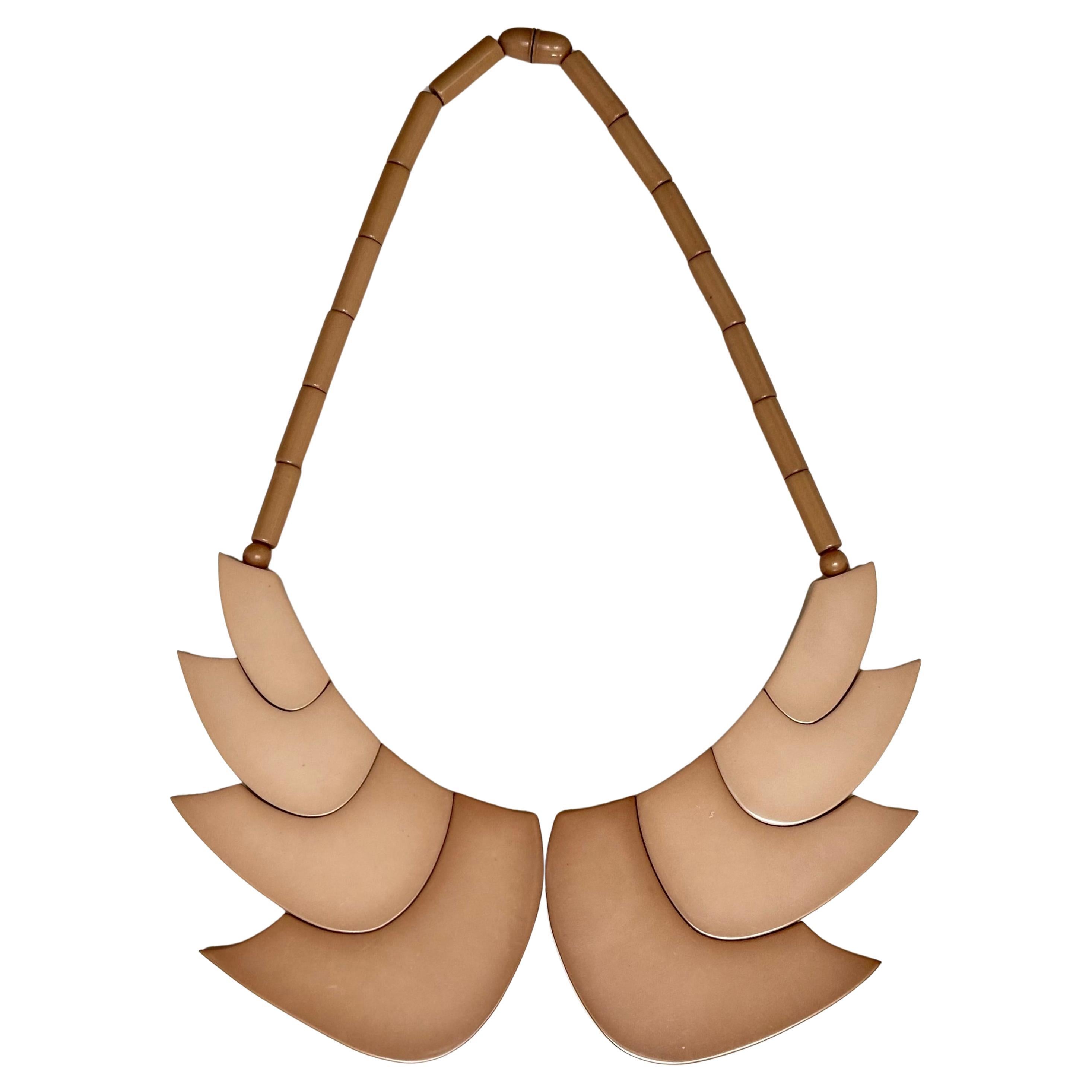 Galalith Collar Necklace, Guillemette L'Hoir, Paris c. 1970 For Sale