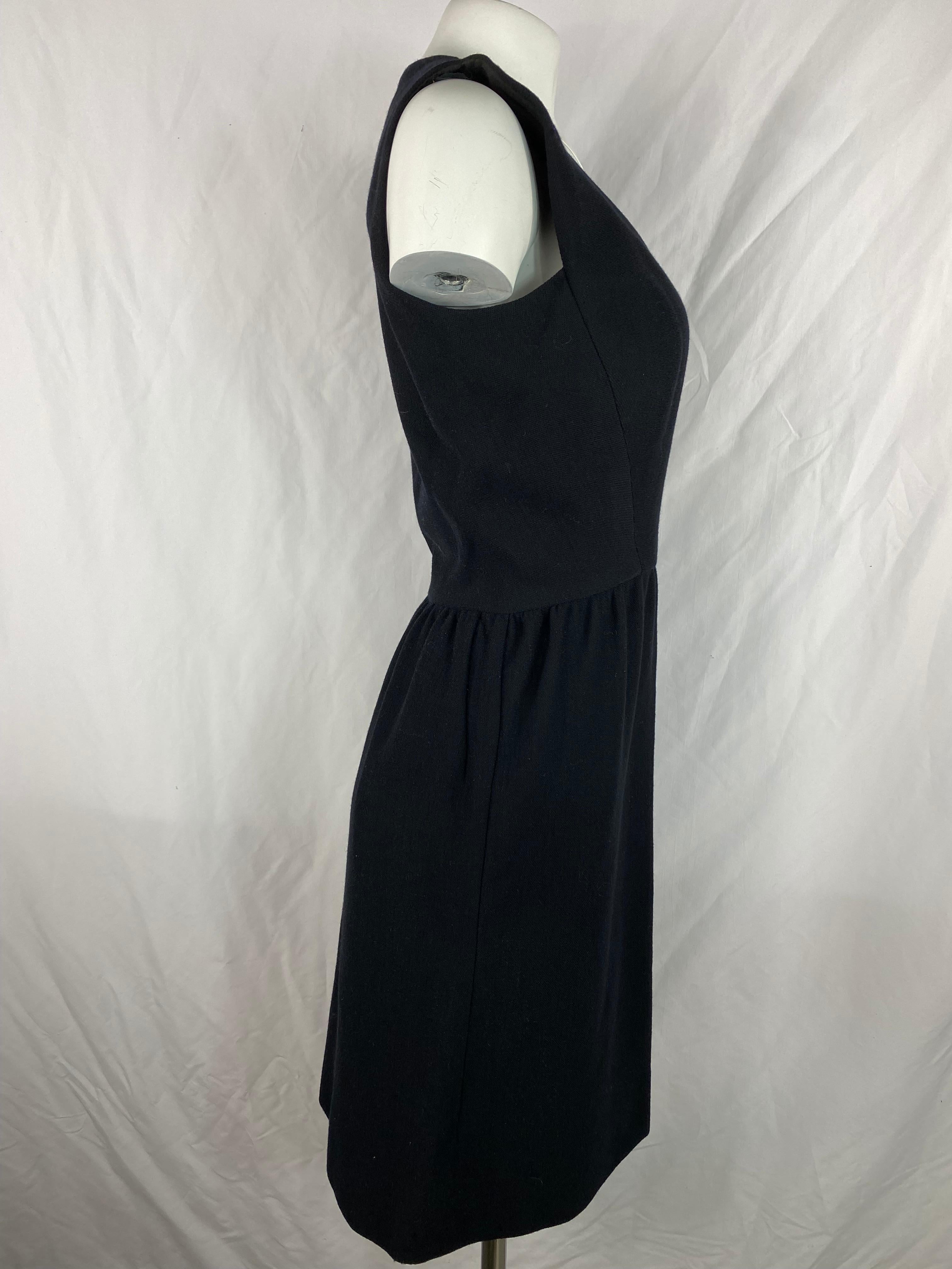 Galanos Black Mini Dress In Excellent Condition For Sale In Beverly Hills, CA