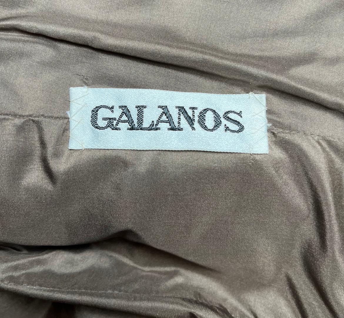 Chaqueta de noche Galanos marrón y dorada muy adornada de corte Spenser, años 80 en Excelente estado para la venta en Los Angeles, CA