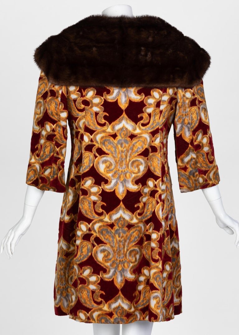 gold dress fur coat Vintage 60s Lilli Ann brocade tapestry jacket and silk dupioni dress s –  Cute Little Ruin Vintage main image 1