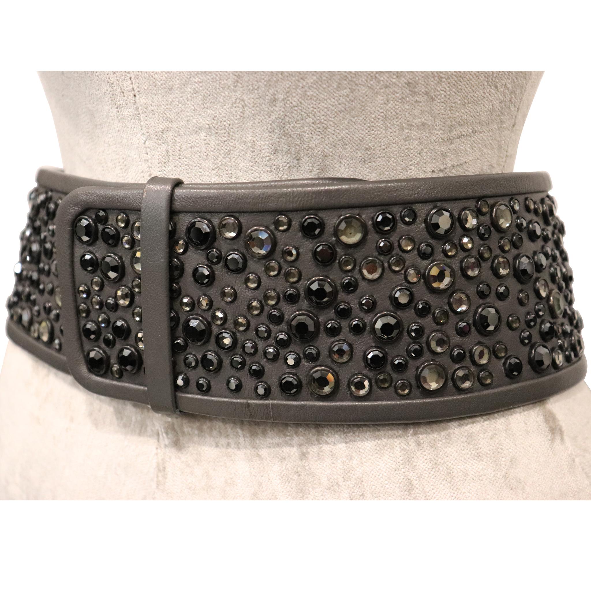 rhinestone leather belts
