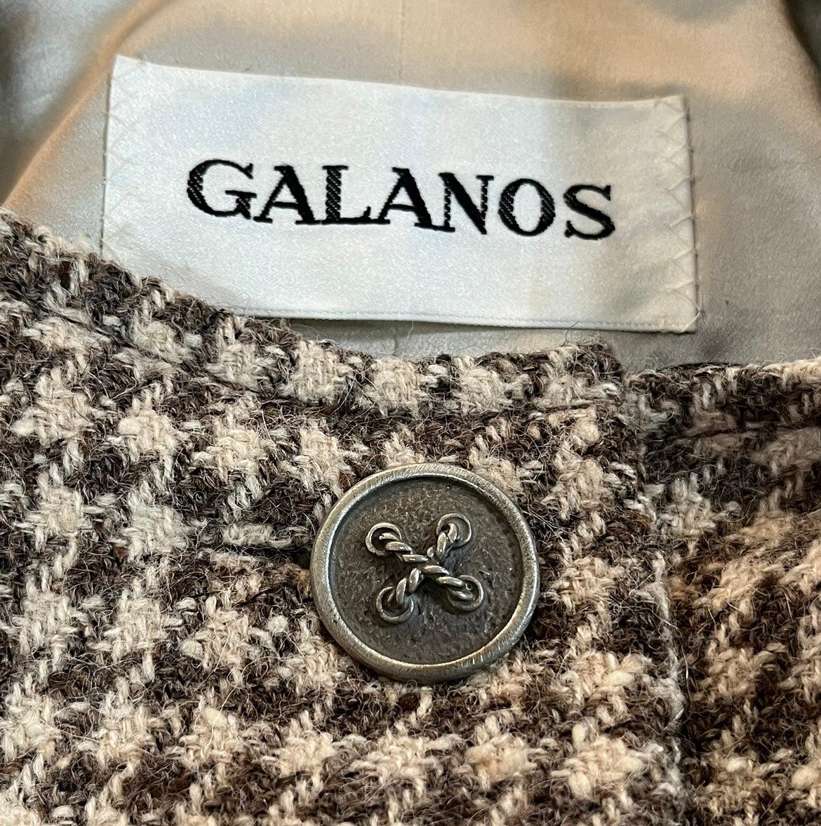 Conjunto de chaqueta y pantalón de pata de gallo de 2 piezas, años 80 en Excelente estado para la venta en Los Angeles, CA