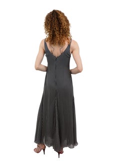 Galanos Navy/White Printed Slip Dress