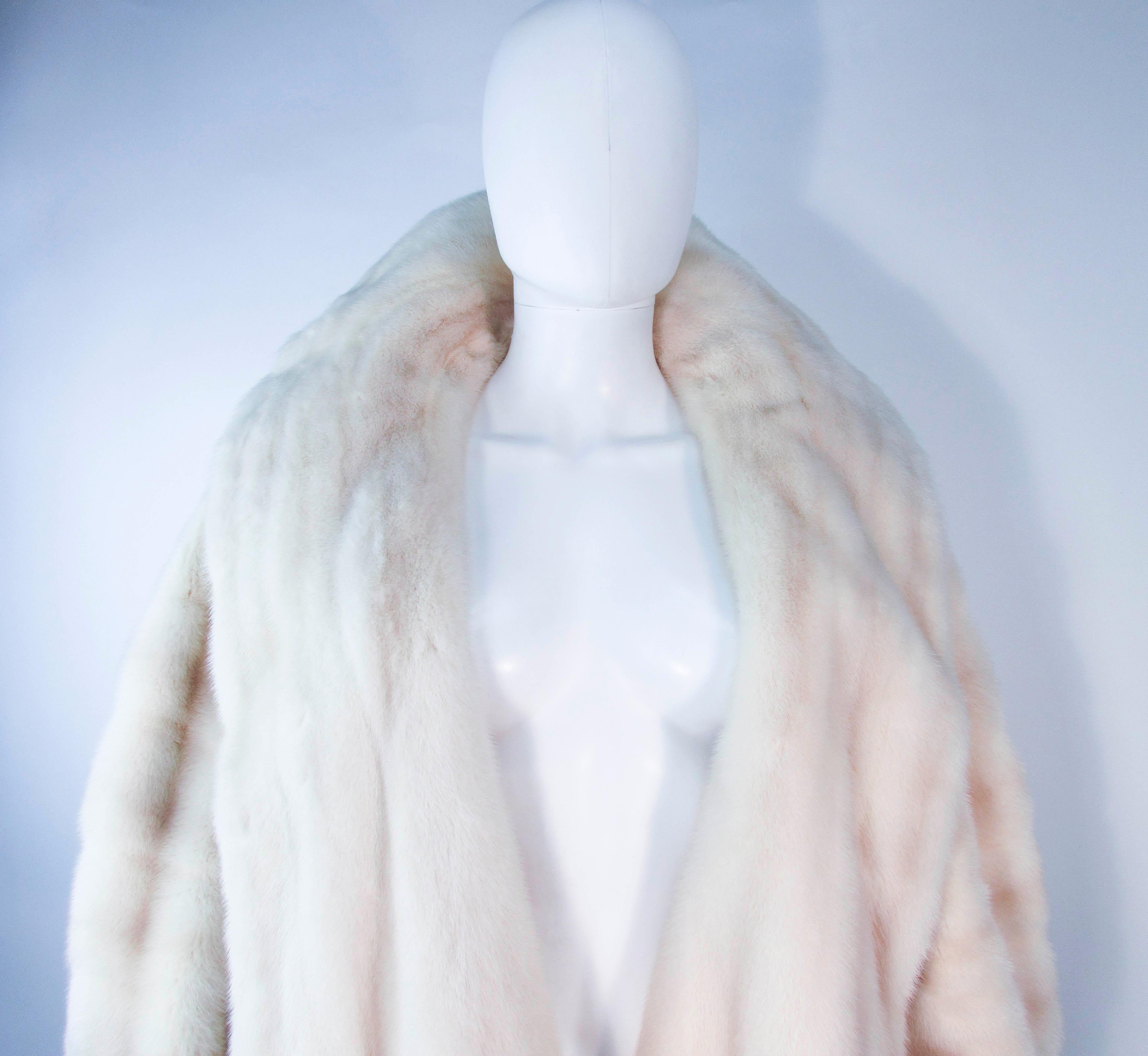 Gray GALANOS Oversize White Mink Coat  For Sale