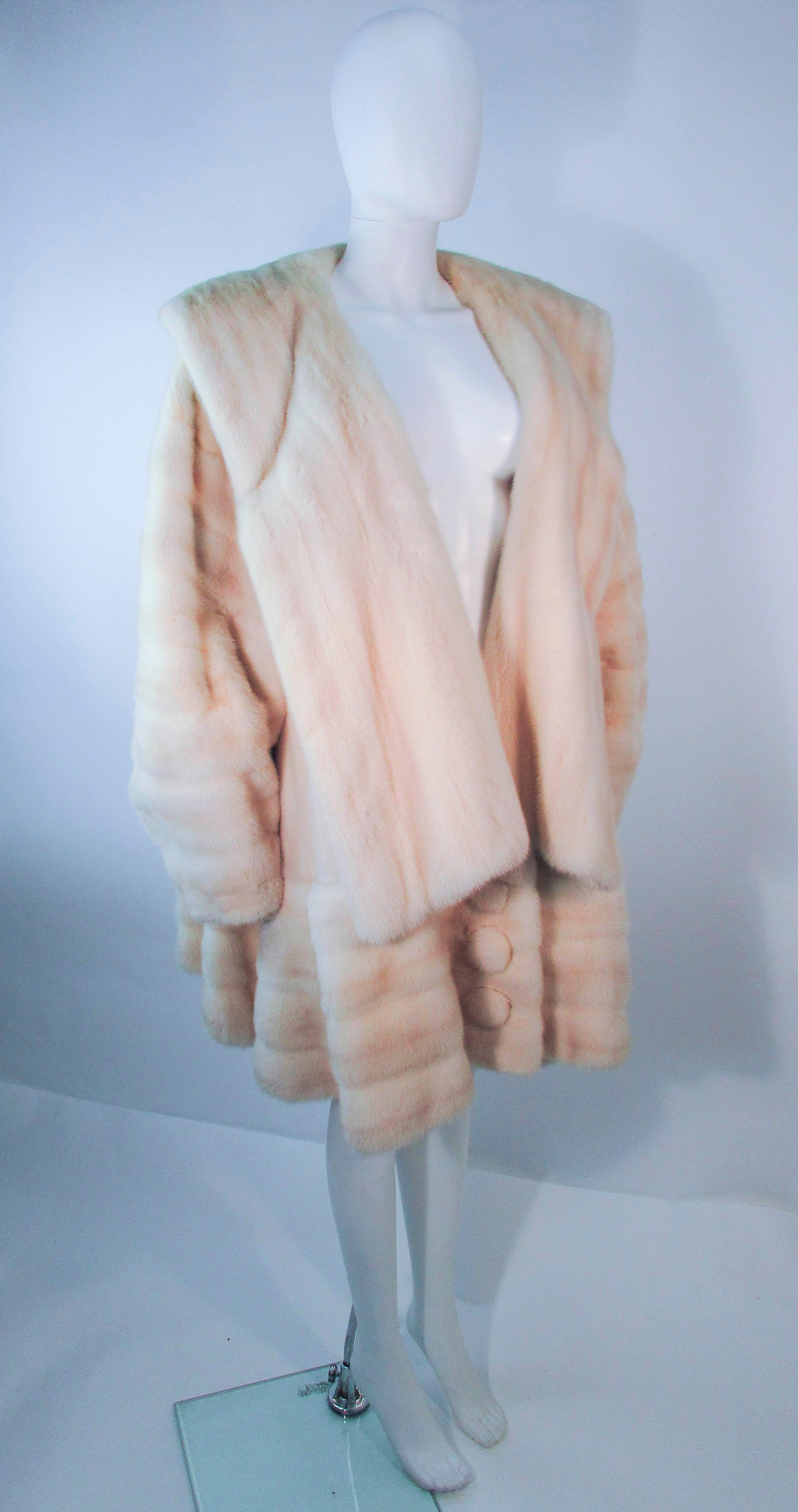 GALANOS Oversize White Mink Coat  For Sale 1