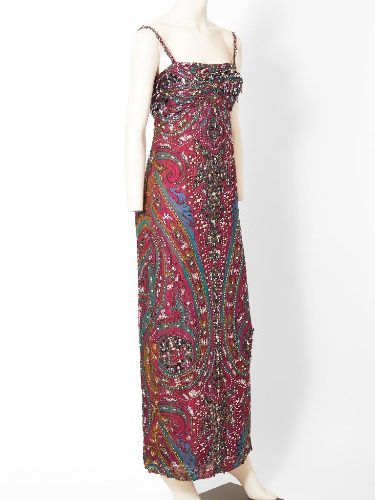 paisley gown