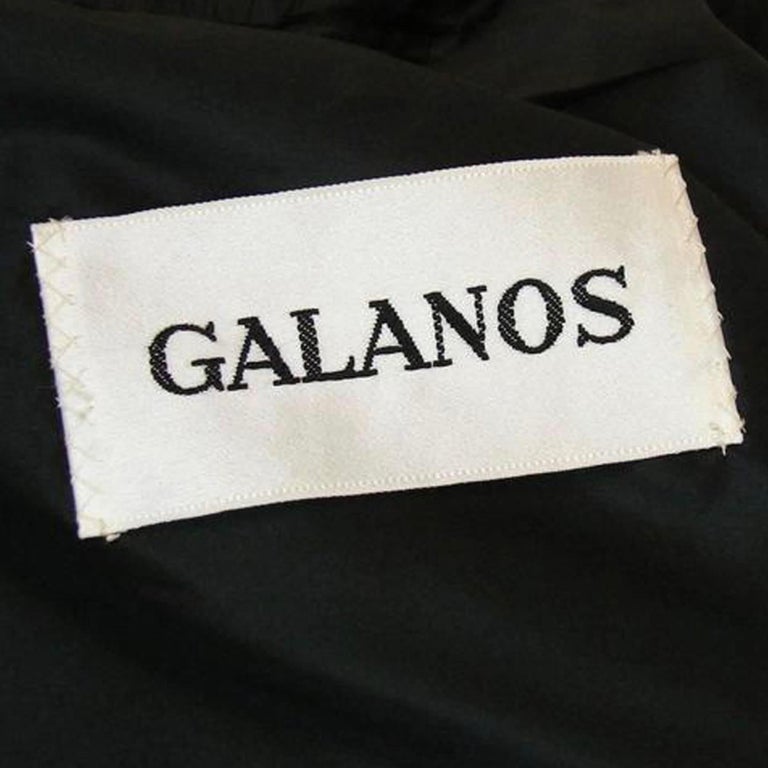 Galanos Swing Coat Black Stripe Satin Evening Wear Vintage Neiman Marcus M For Sale 5