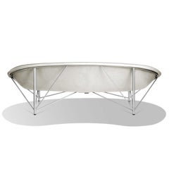 Galanter & Jones Heated Cast Stone Helios Lounge with Custom Frame, Bone