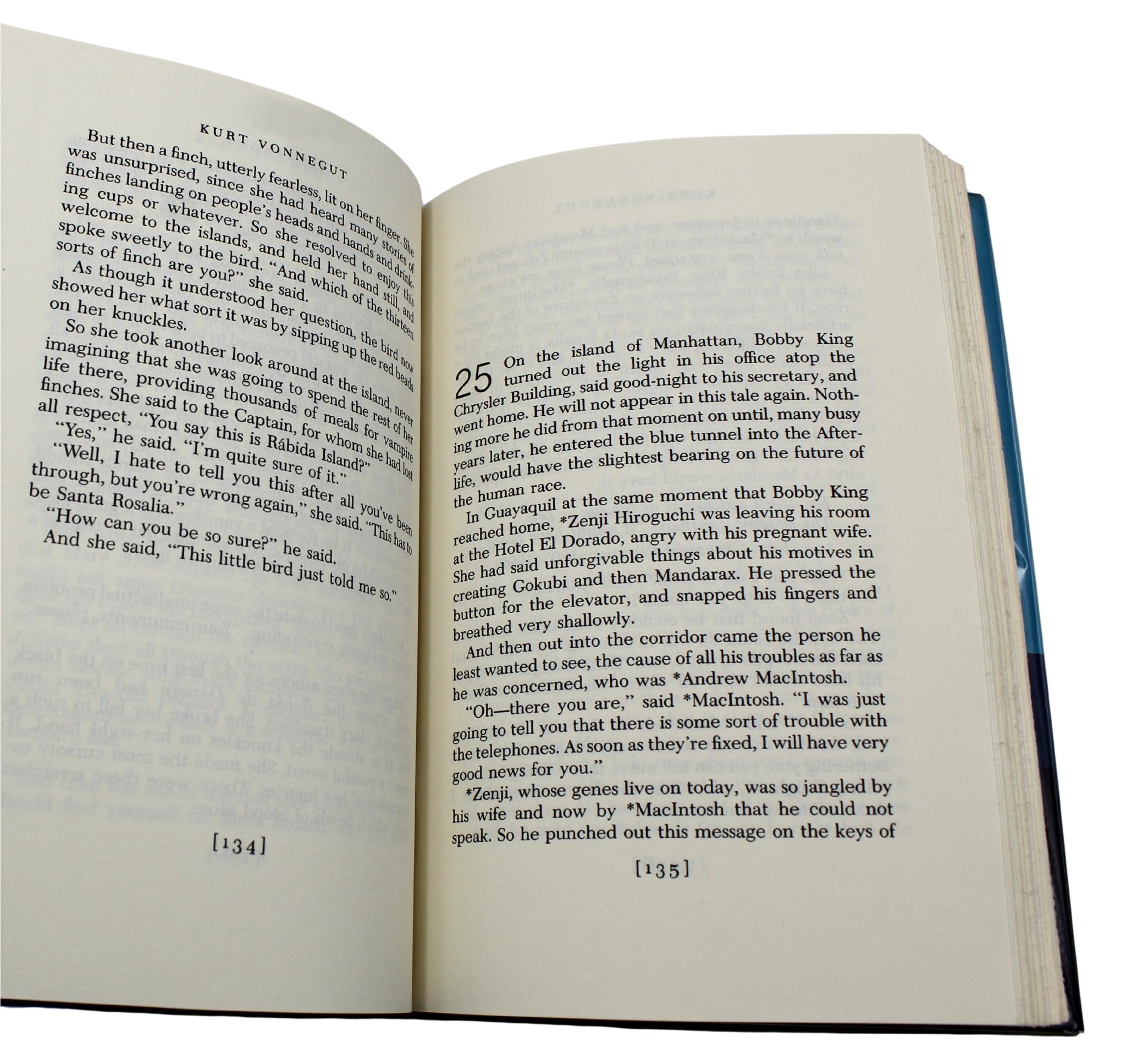 Galapagos par Kurt Vonnegut, première édition pour acheteurs professionnels, avec housse originale, 1985 4