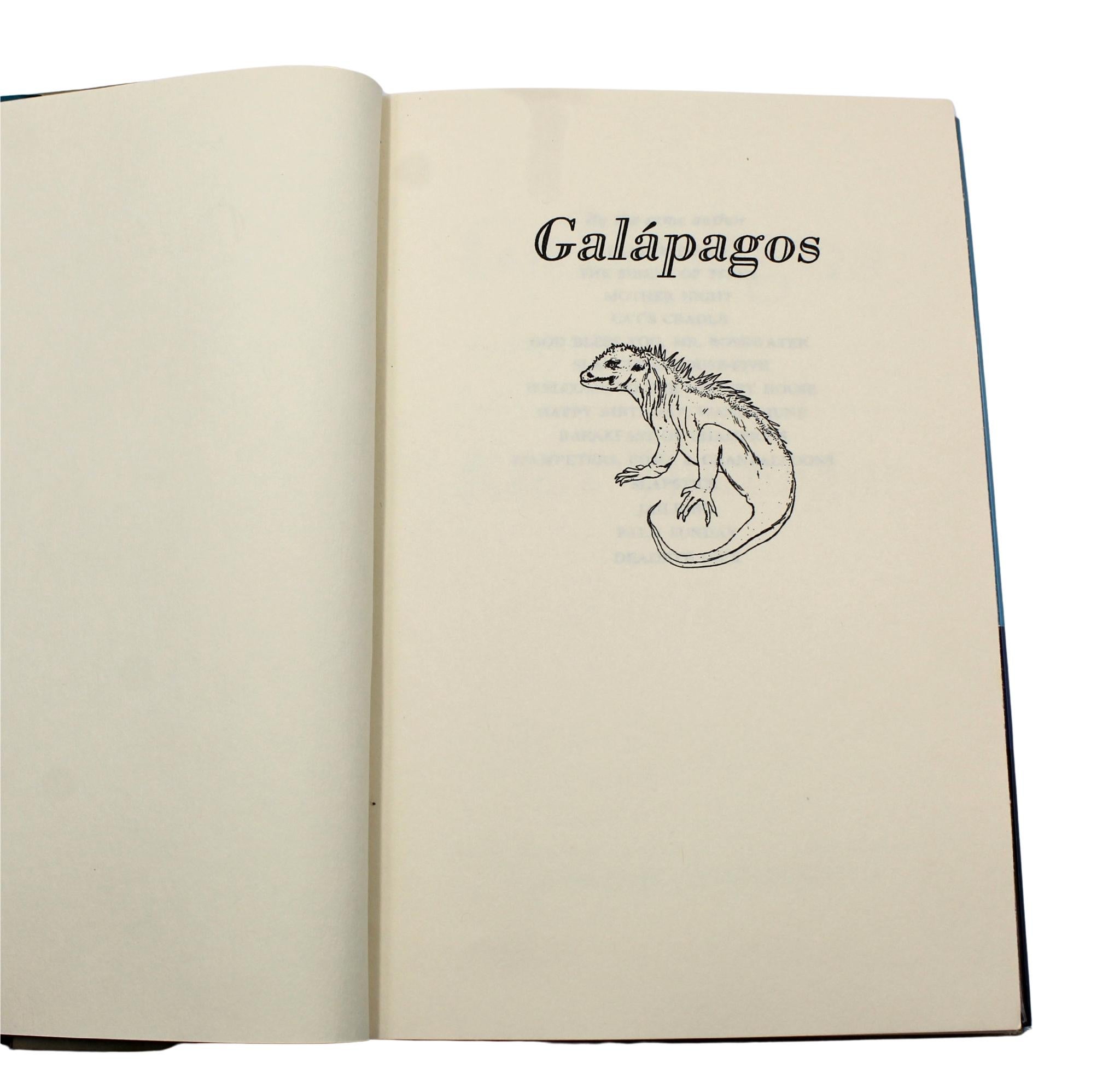 Fin du 20e siècle Galapagos par Kurt Vonnegut, première édition pour acheteurs professionnels, avec housse originale, 1985