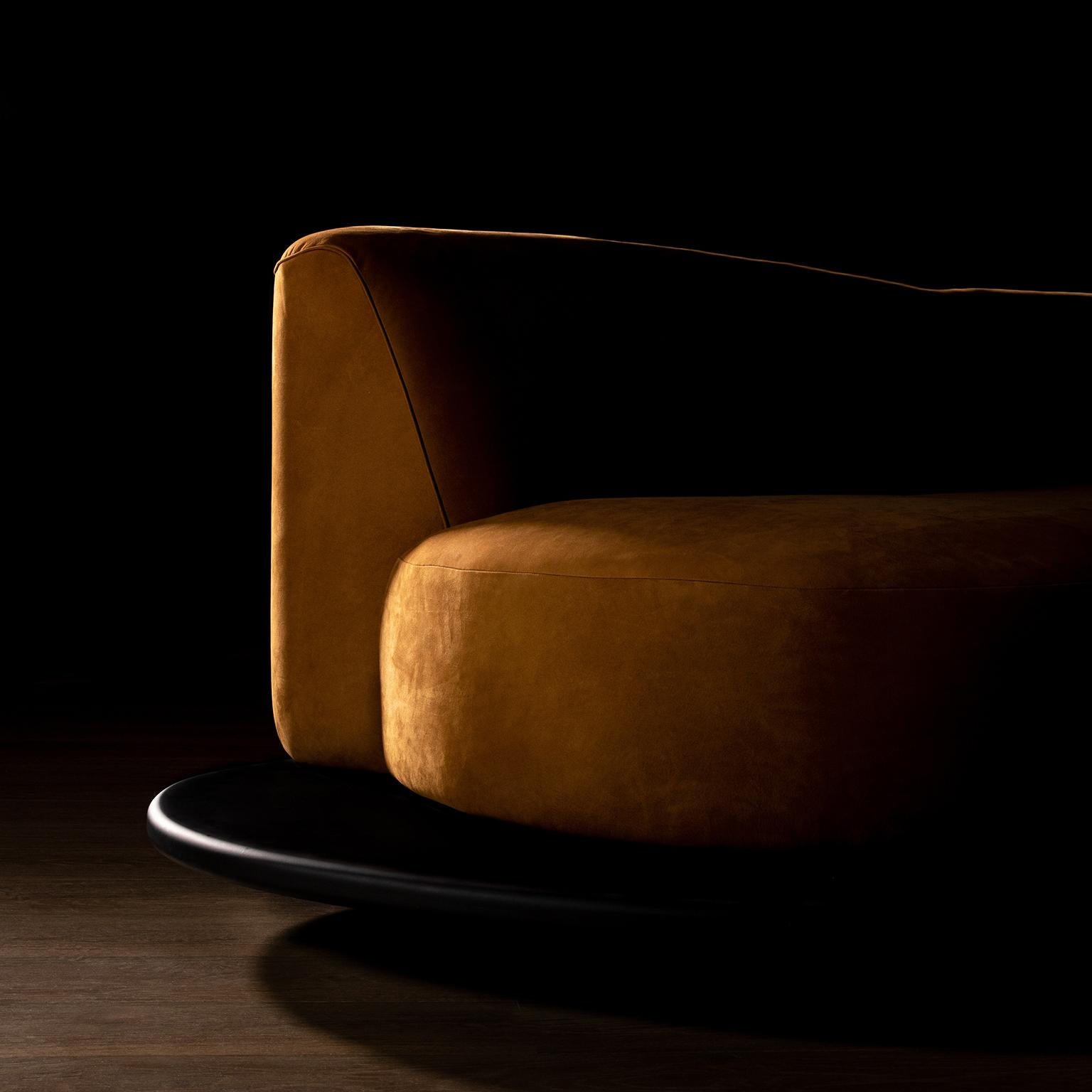 Canapé contemporain Galapinhos, cuir velours, fait main au Portugal par Greenapple en vente 9