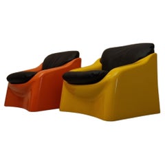 Vintage Galassia armchairs by Ferdinando Buzzi for Ferruccio Brunati, 1970