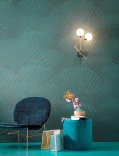 'Galassia' Brass and Glass 2-Armed Wall Lamp for Stilnovo