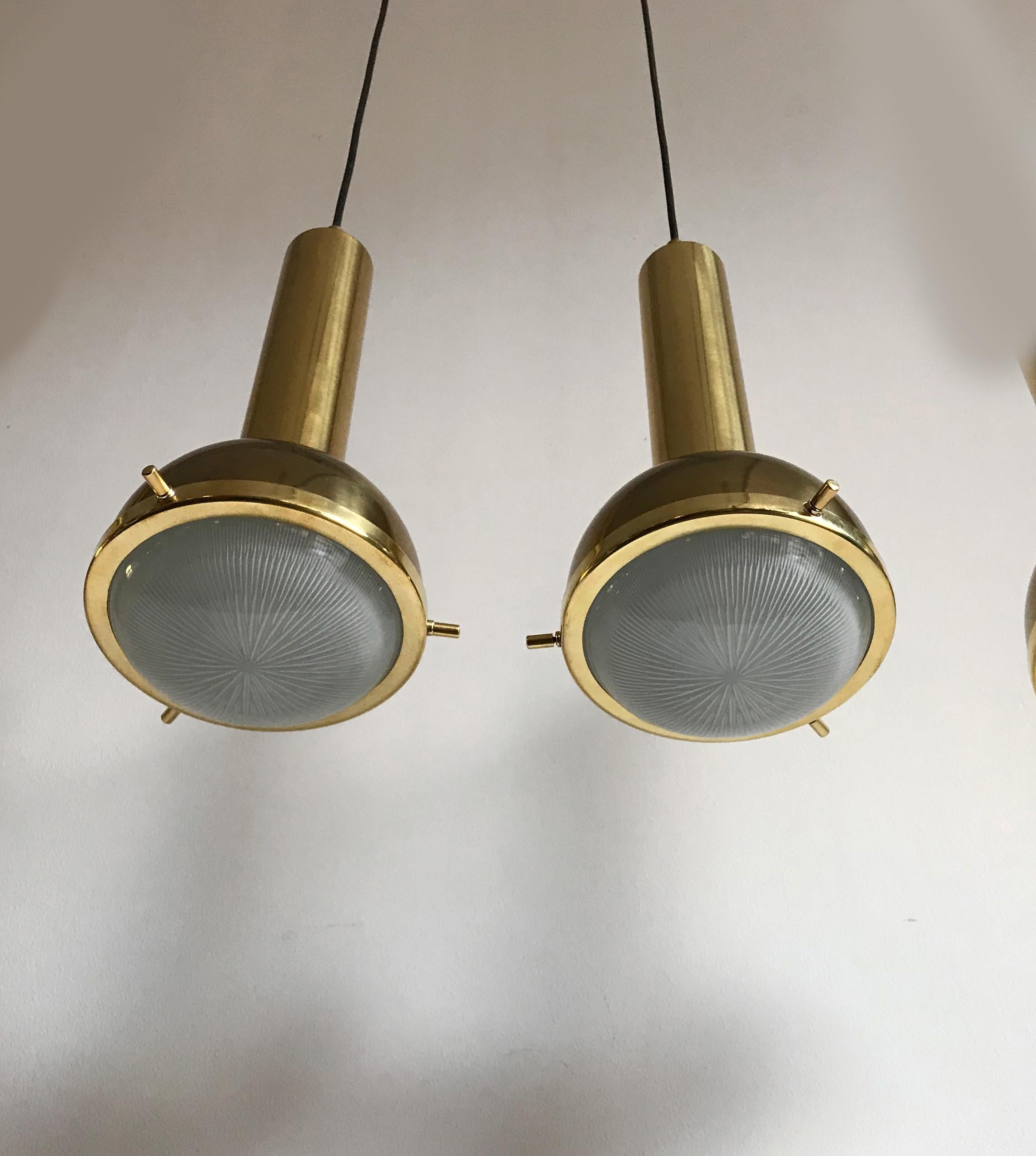 Galassia Mid-Century Modern Design Italian Pendant Lamps, 1950s 7