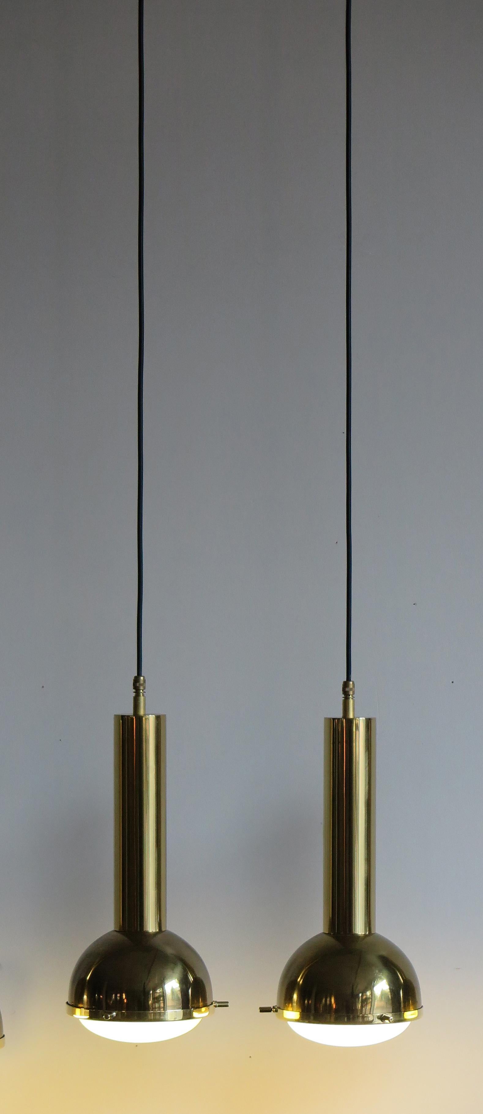 Galassia Mid-Century Modern Design Italian Pendant Lamps, 1950s In Good Condition In Reggio Emilia, IT