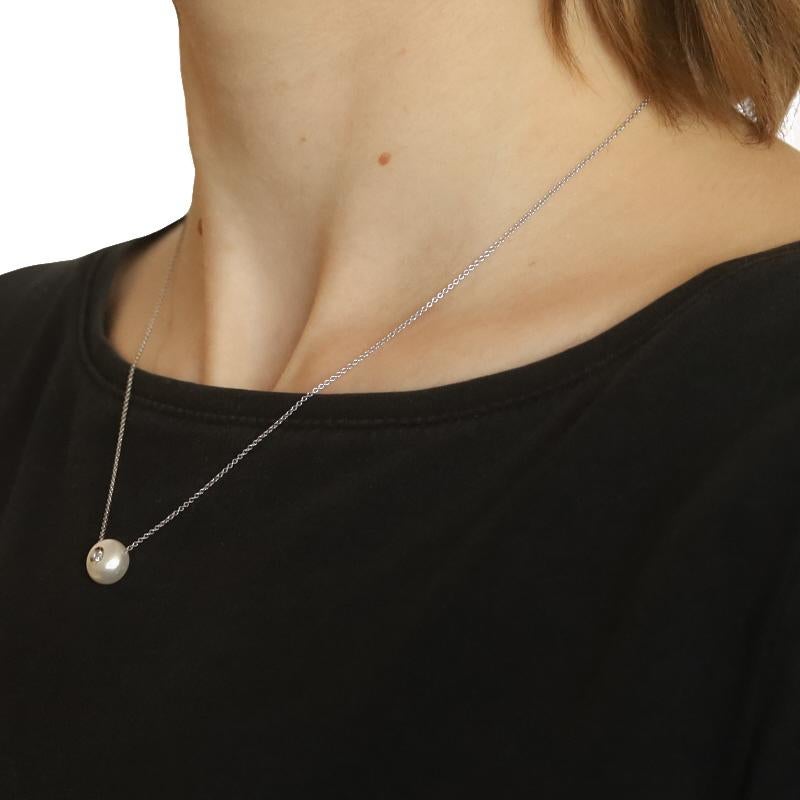 Women's Galatea Cultured Pearl & Diamond Pendant Necklace 18