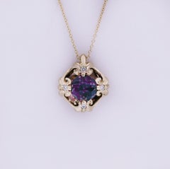 GALATEA DavinChi Amethyst 14K Gold Necklace