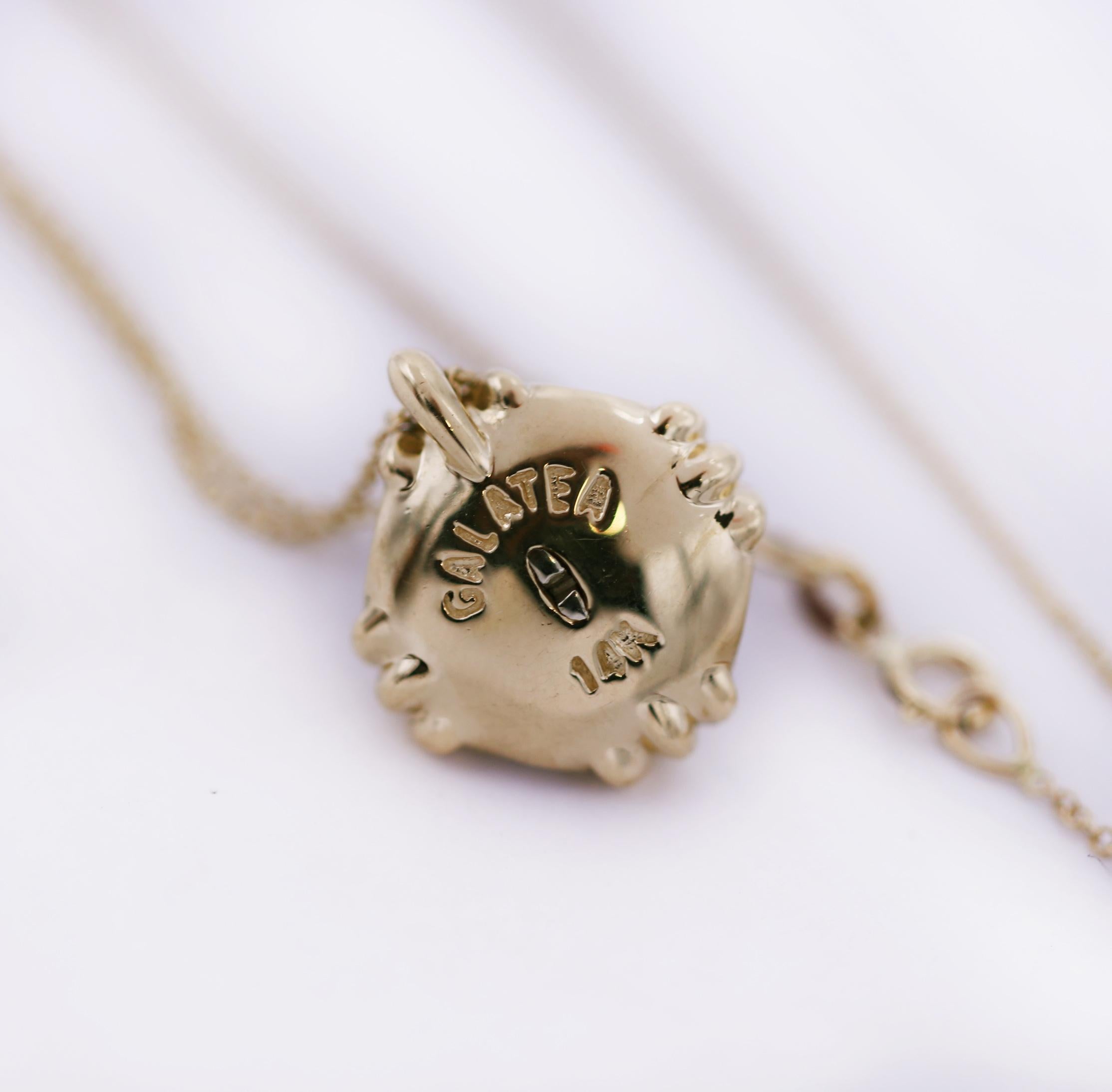 GALATEA DavinChi Amethyst 14K Gold Halskette im Zustand „Gut“ im Angebot in San Fernando, CA