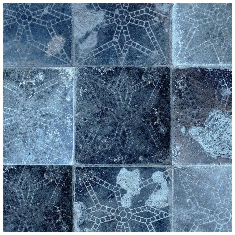 Galaxia Tile Print Wallpaper In Blue Moon Colorway For At 1stdibs Galaxia Tile Print Wallpaper In Blue Moon Colorway For