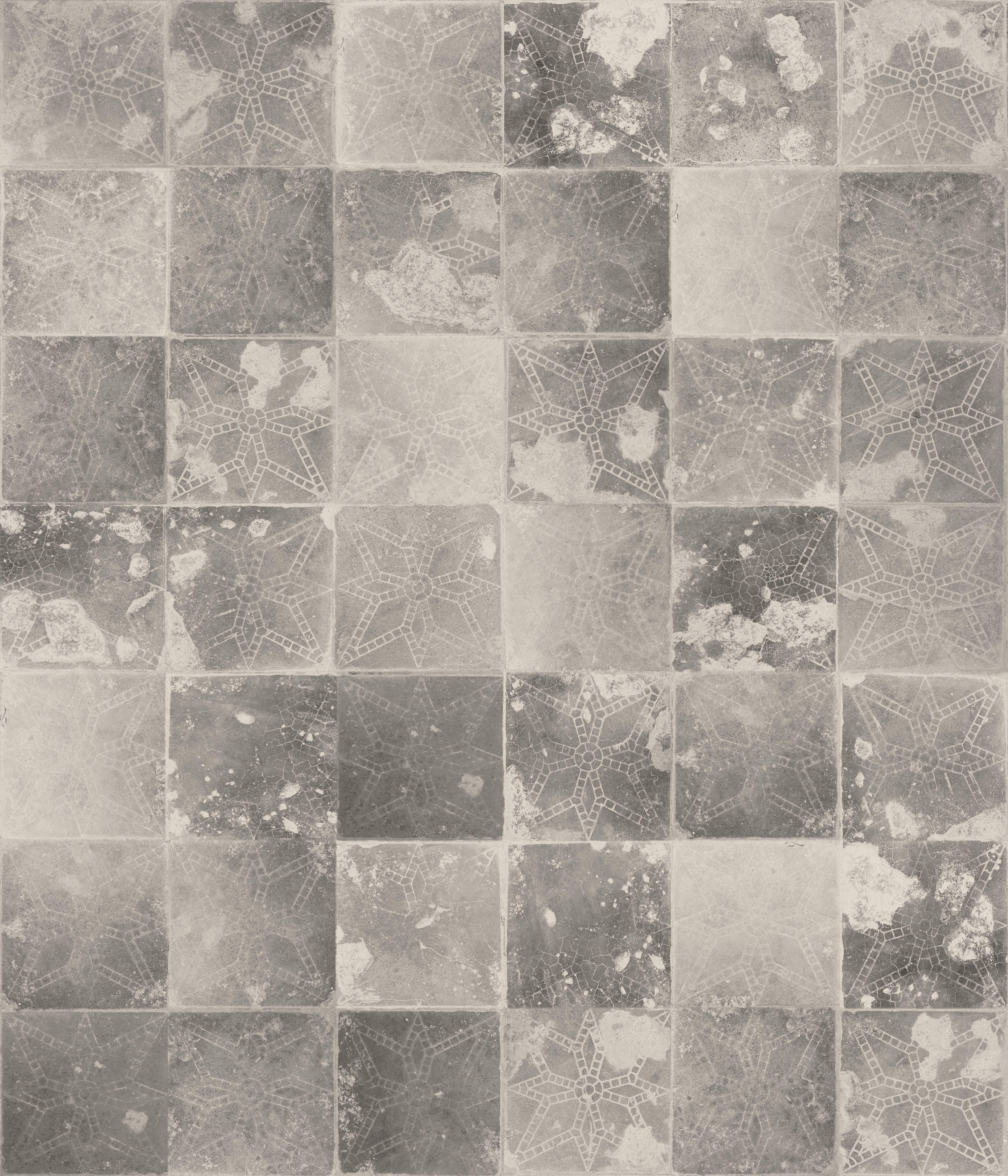 Galaxia Tile Print Wallpaper in Supernova Colorway For Sale 1