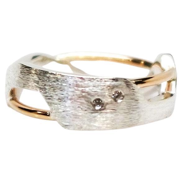 For Sale:  Galaxy 14K Sterling Silver Diamond Ring by TIN HAUS