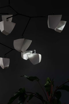 Galaxy 25 / Brass & Porcelain Mobile Chandelier Handmade by Andrea Claire Studio