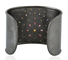 Galaxy 3.63 Carat Tourmaline Citrine Amethyst Statement Cuff