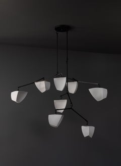 Mobile-Kronleuchter Galaxy 8 / Porzellan & Messing, handgefertigt von Andrea Claire Studio
