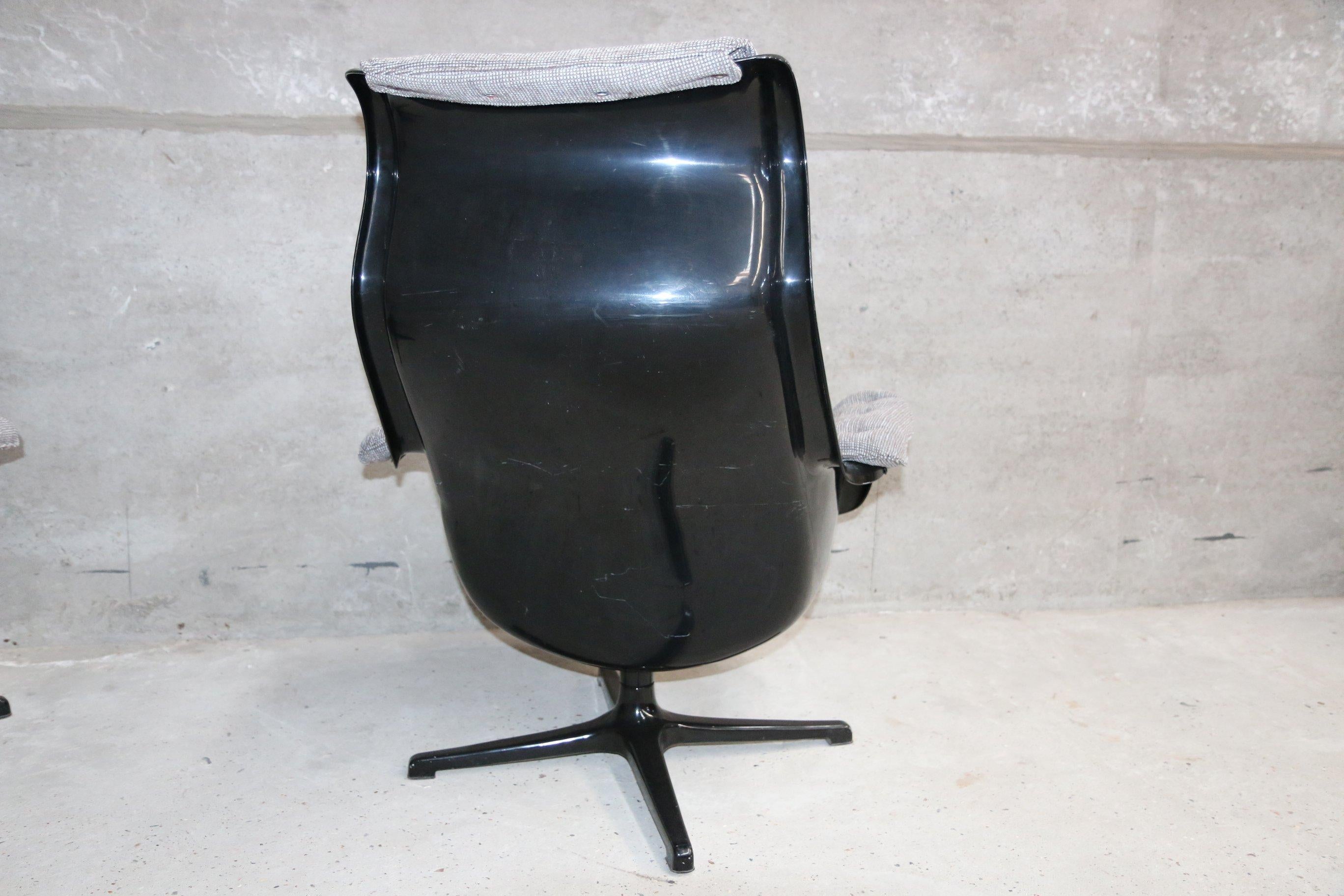 Mid-Century Modern Galaxy Armchairs by Alf Svensson & Yngvar Sandström for Dux, 1968, Set of 2 For Sale