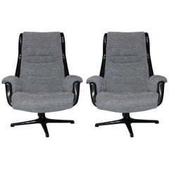 Galaxy Armchairs by Alf Svensson & Yngvar Sandström for Dux, 1968, Set of 2