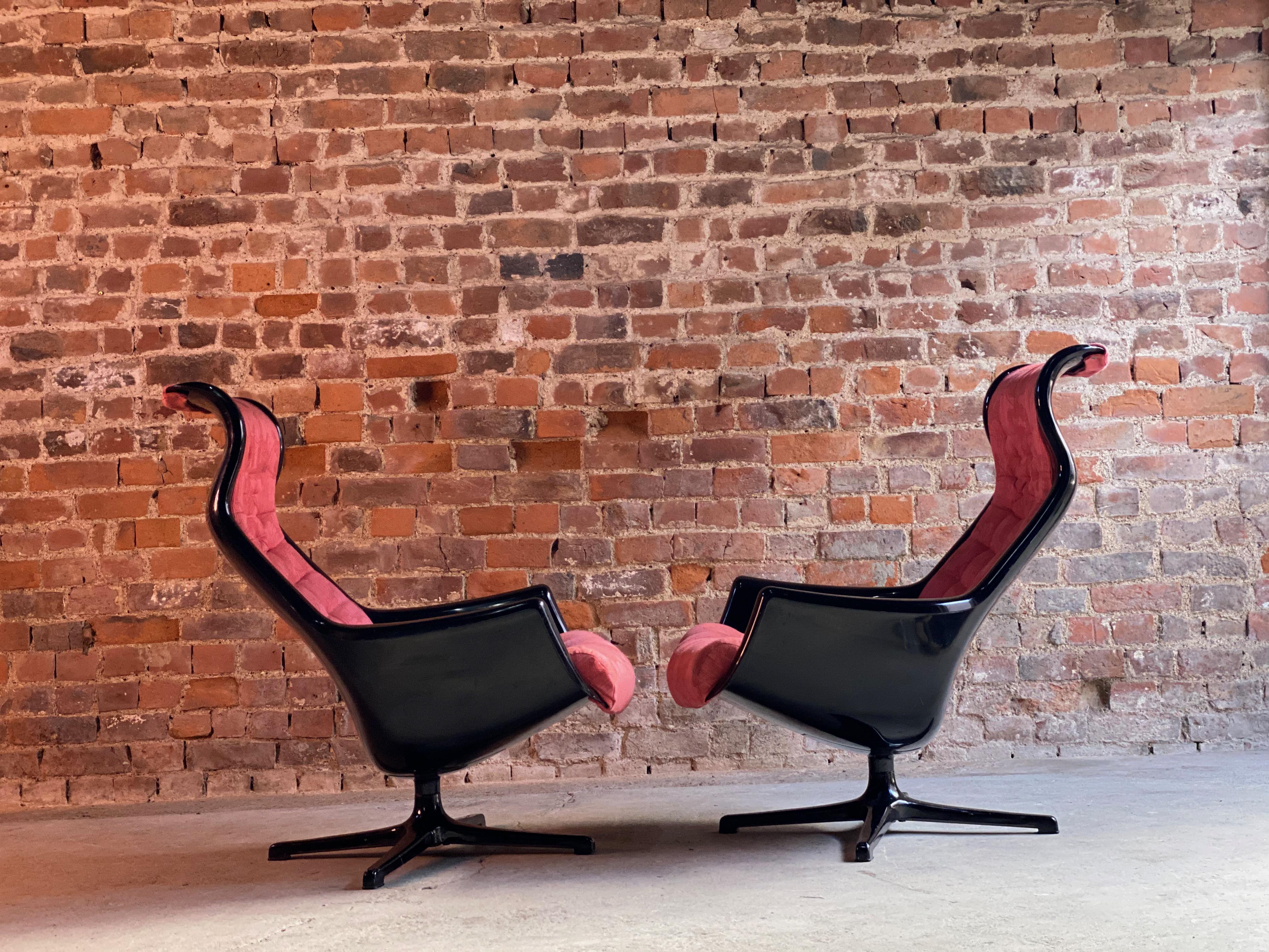 Swedish Galaxy Chairs by Alf Svensson & Ingvar Sandstrom for DUX, Sweden, circa 1968