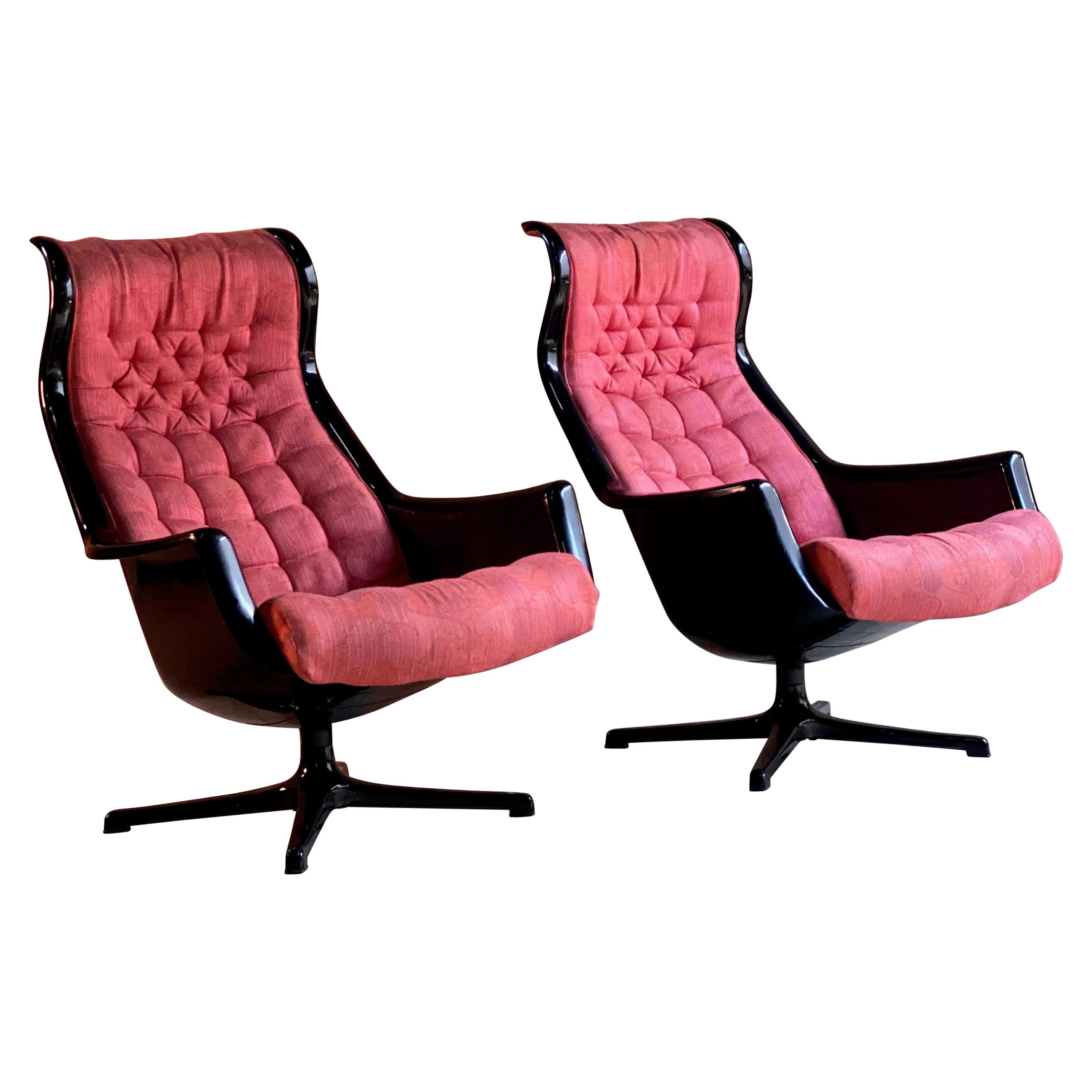 Galaxy Chairs by Alf Svensson & Ingvar Sandstrom for DUX, Sweden, circa 1968