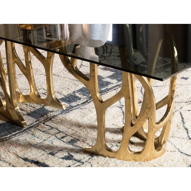 Contemporary Brass Sculptural Galaxy Console Table by Misaya For Sale