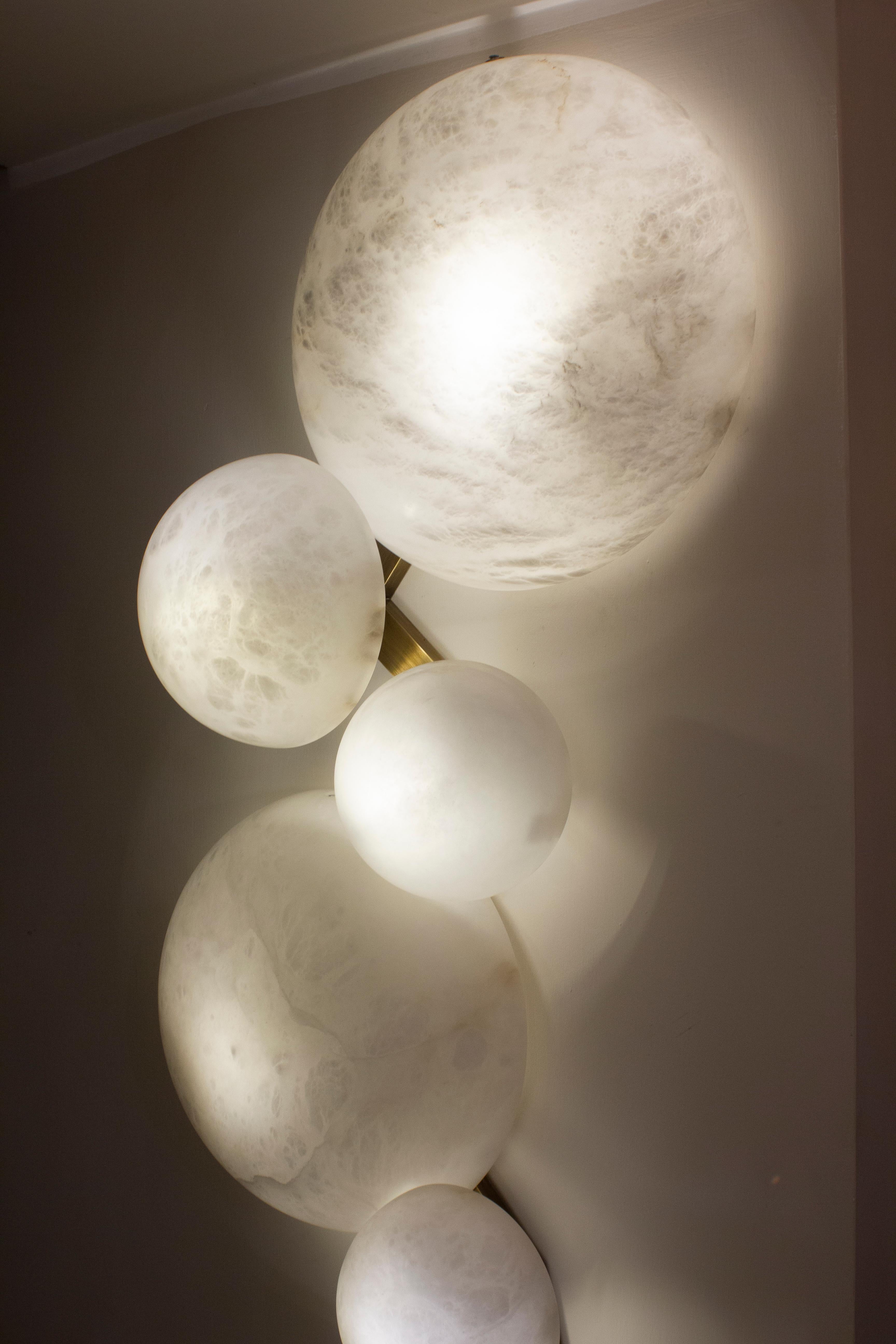 Galaxy, lampade da parete o applique contemporanee in marmo alabastrino in vendita 7