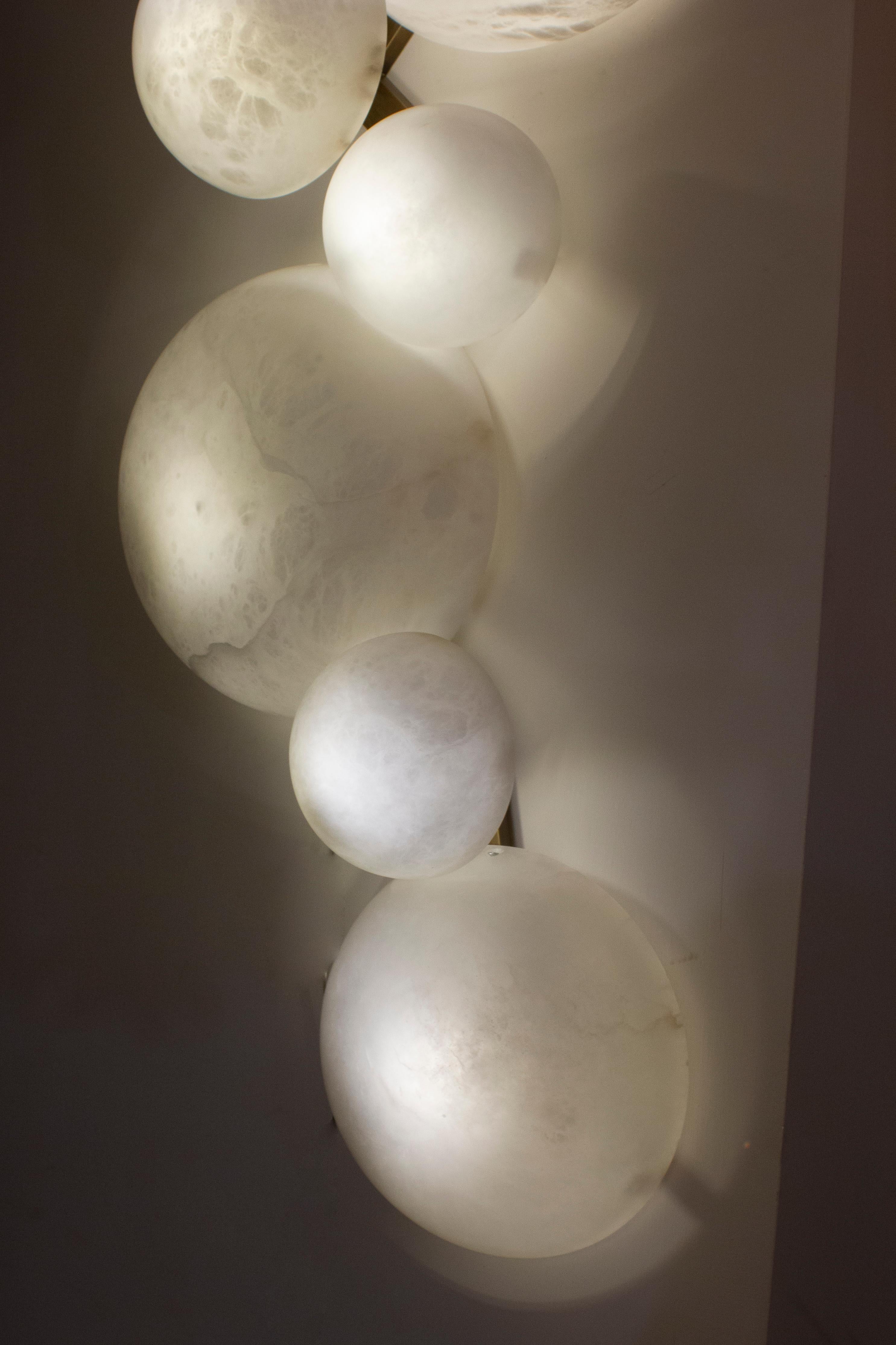 Galaxy, lampade da parete o applique contemporanee in marmo alabastrino in vendita 8