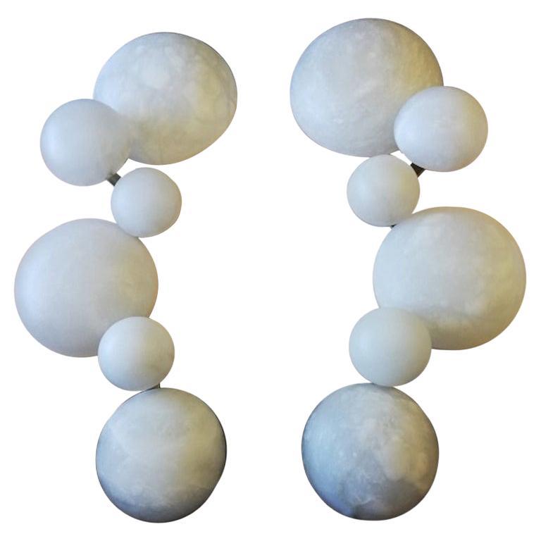 Galaxy, lampade da parete o applique contemporanee in marmo alabastrino in vendita 9