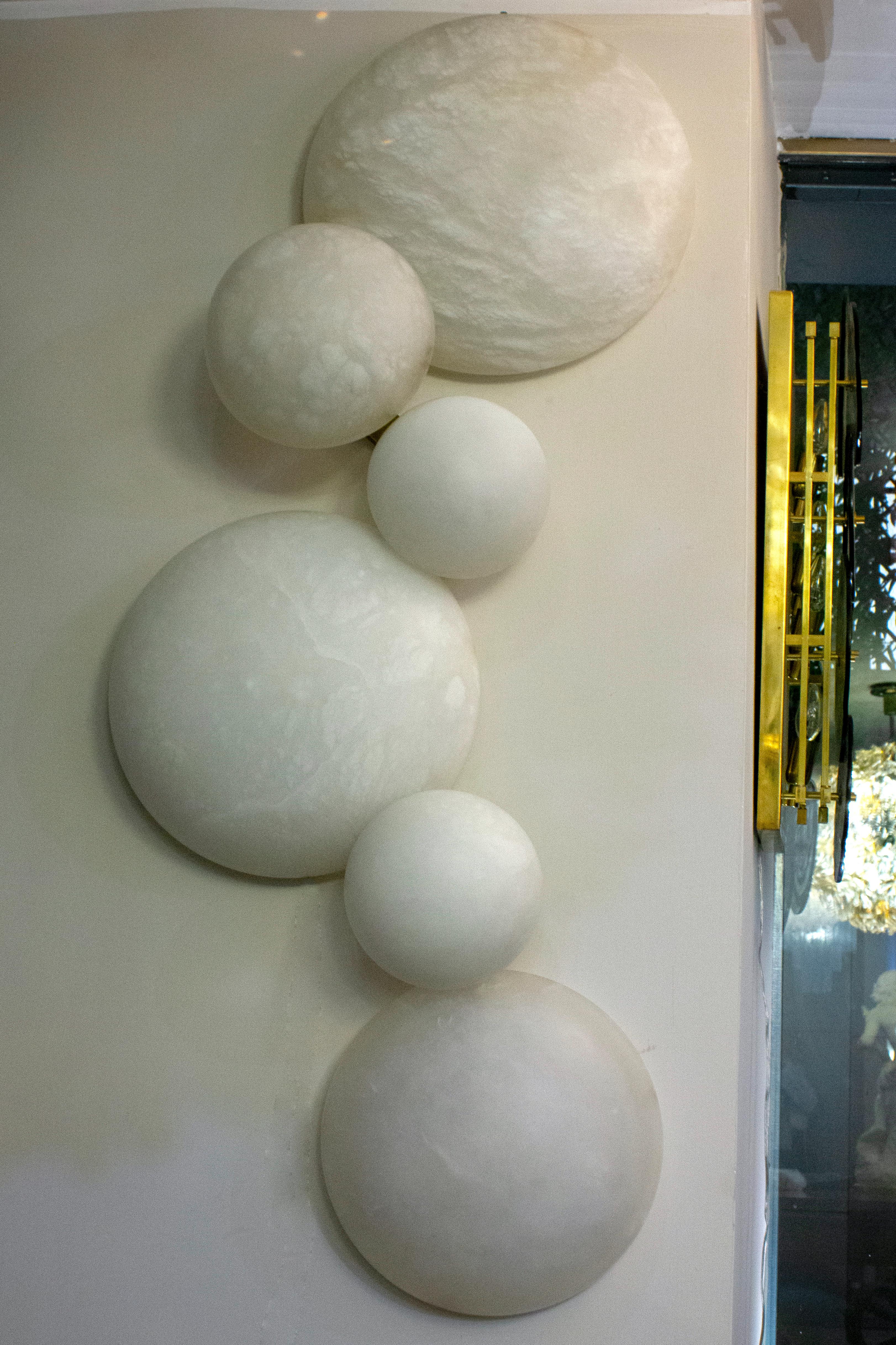 Galaxy, lampade da parete o applique contemporanee in marmo alabastrino in vendita 10
