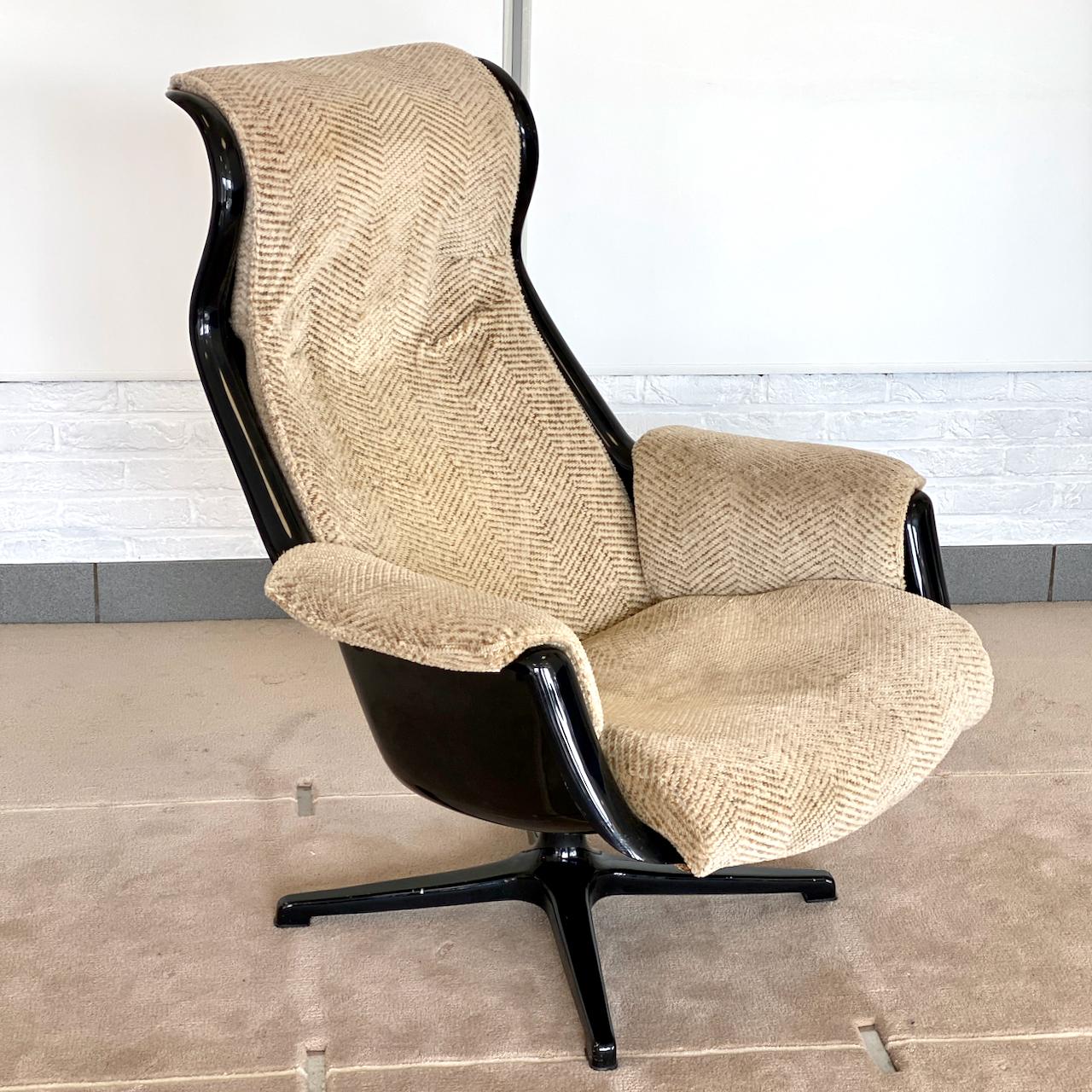 Galaxy lounge chair by Alf Stevenson & Yngvar Sandstorm for Dux, Space Age In Good Condition For Sale In Zandhoven, BE