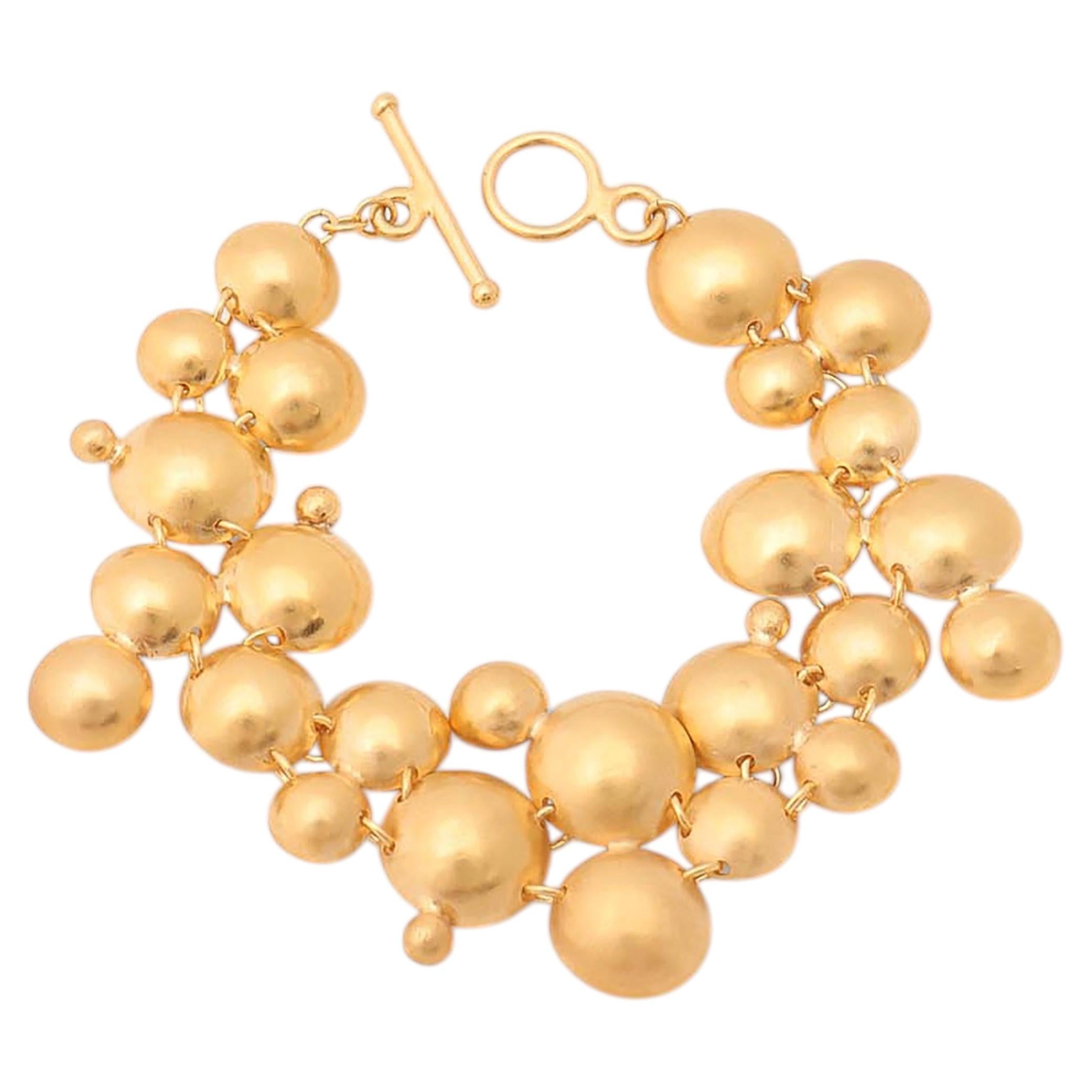 Galaxy of Stars Bracelet in 24k Vermeil Gold by Katerina Makriyianni For Sale
