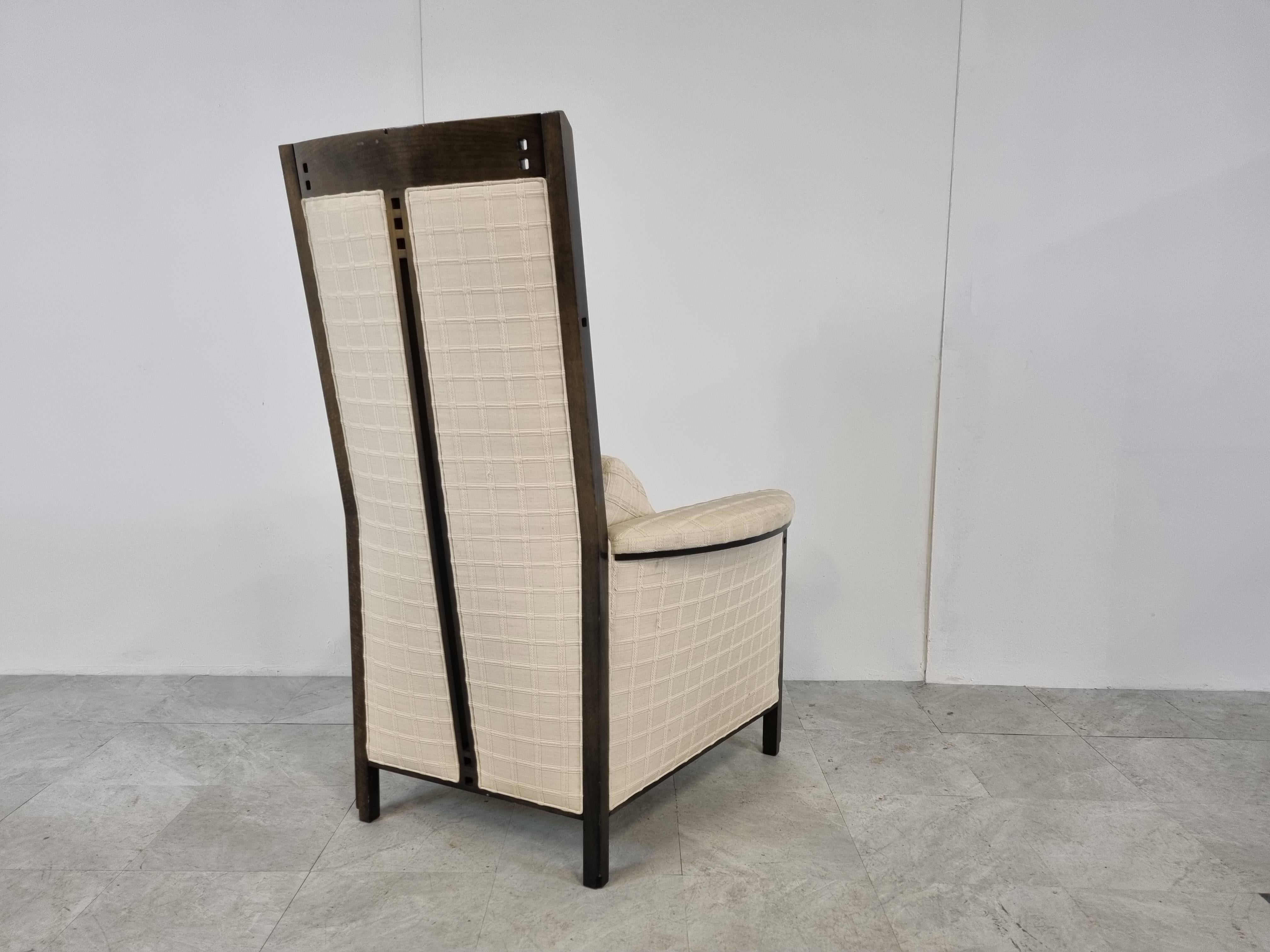Galaxy Peggy Highback Armchair by Umberto Asnago, 1980s For Sale 4