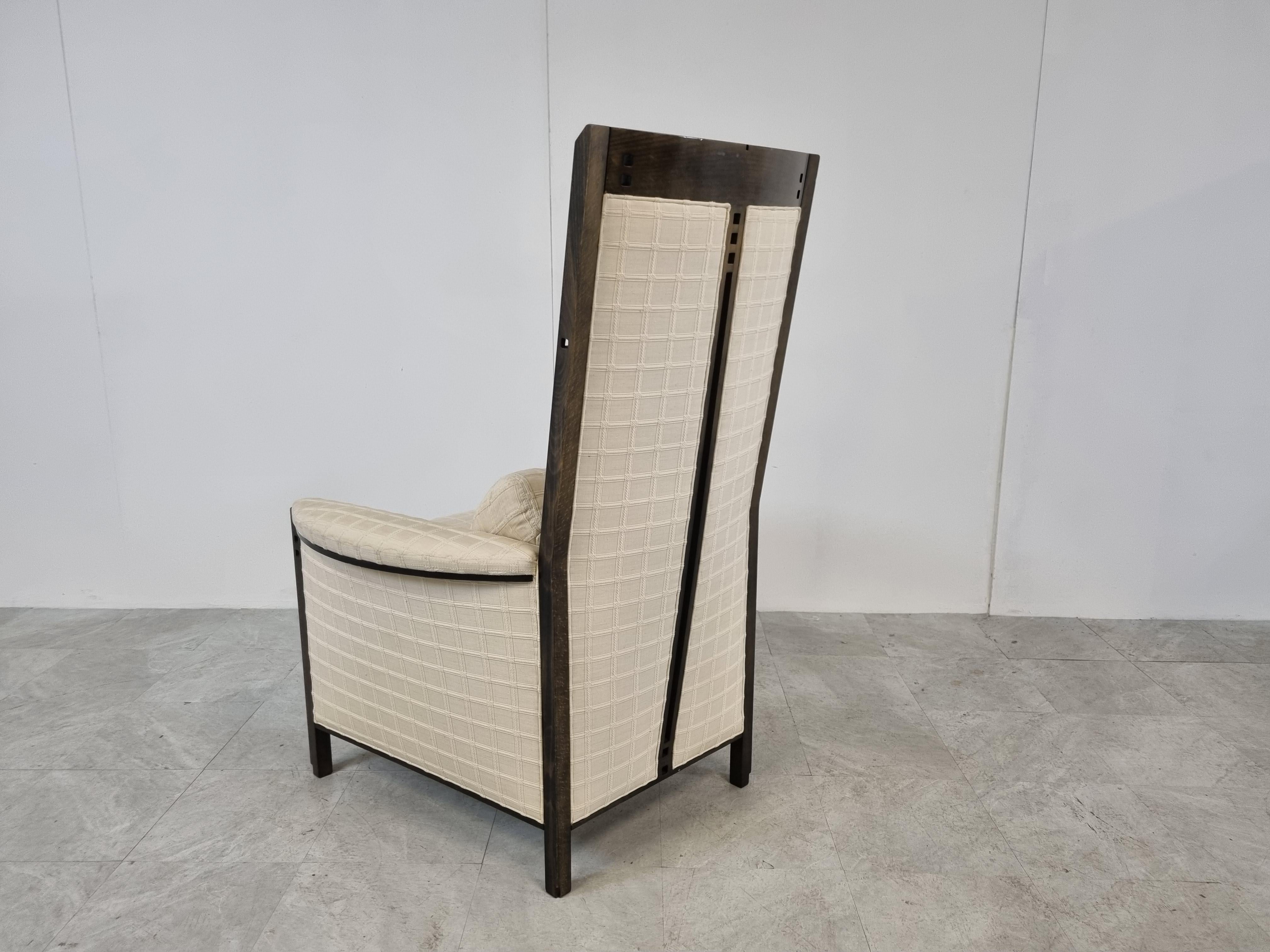 Galaxy Peggy Highback Armchair by Umberto Asnago, 1980s For Sale 6