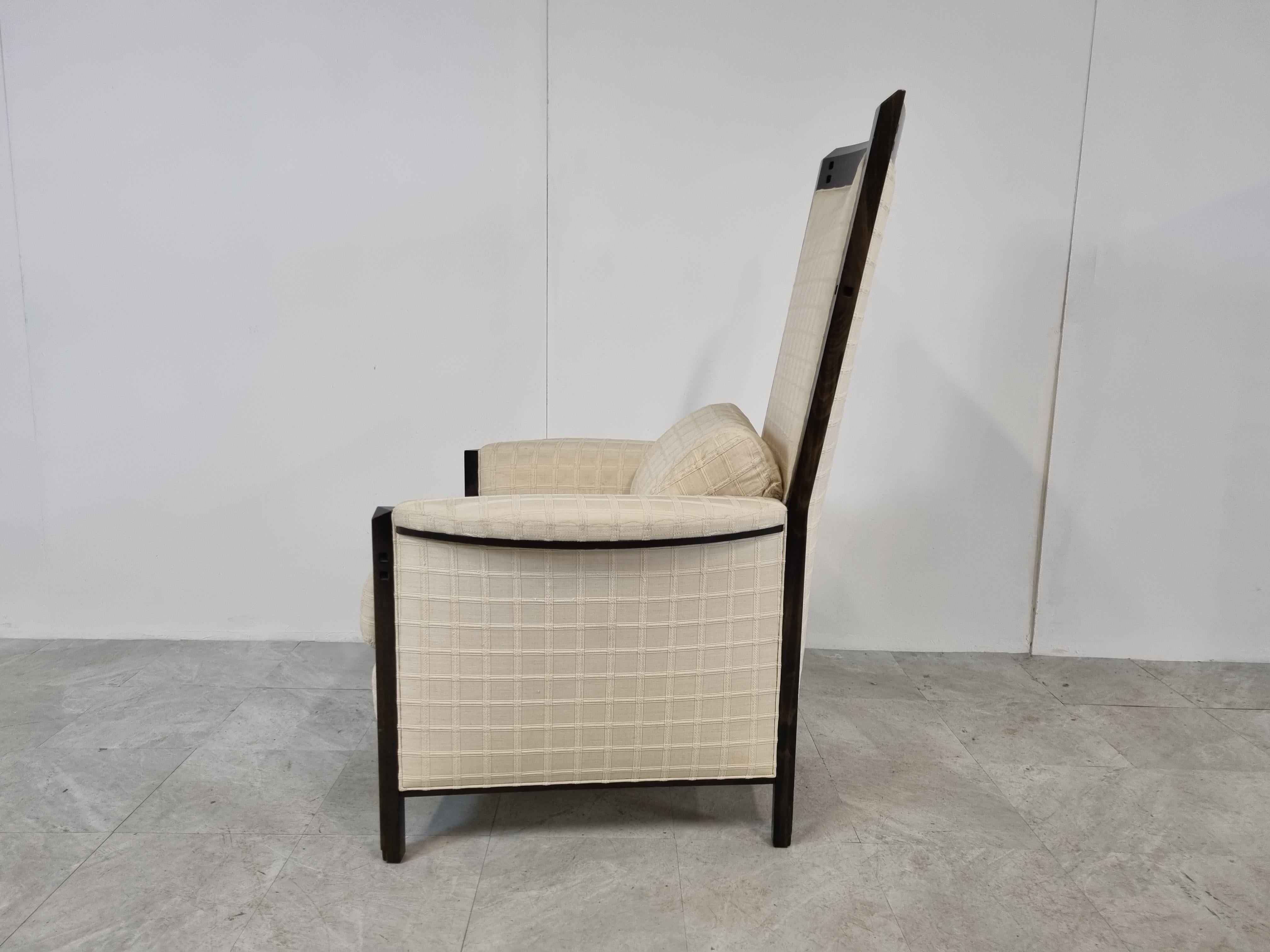 Galaxy Peggy Highback Armchair by Umberto Asnago, 1980s For Sale 7