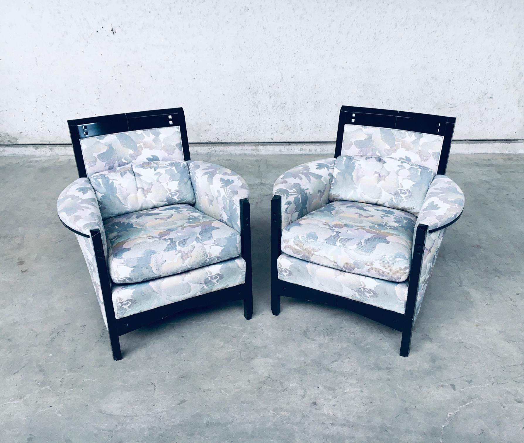 Italian Galaxy 'Peggy' Low Armchair Set by Umberto Asnago for Giorgetti, Italy, 1990's For Sale