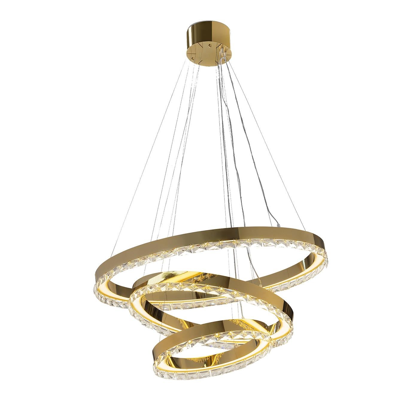 Galaxy Ringe Kristall-Kronleuchter im Angebot 5