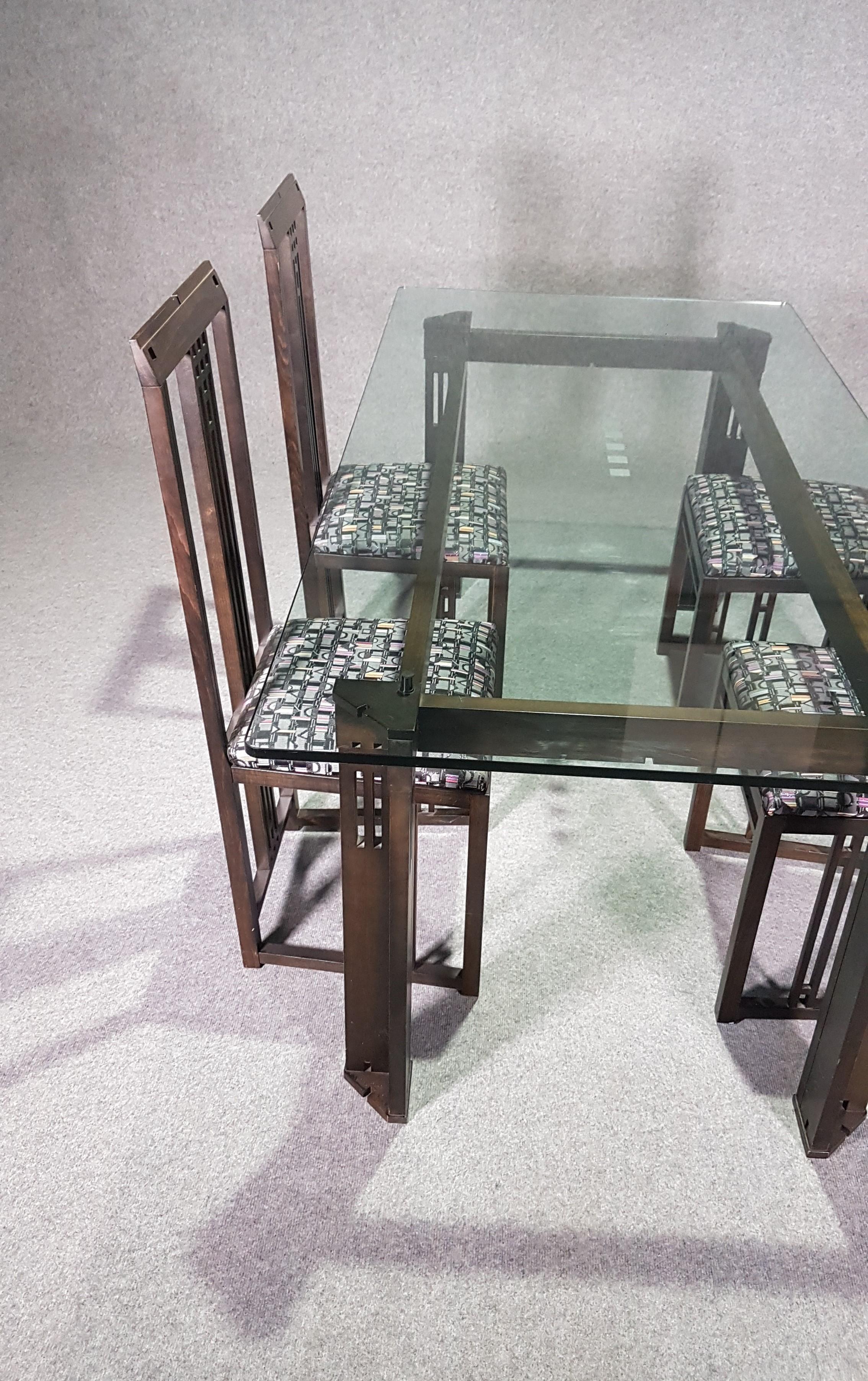 Galaxy set Giorgetti Table and chairs exclusive upholstering, designed by Asnago For Sale 5