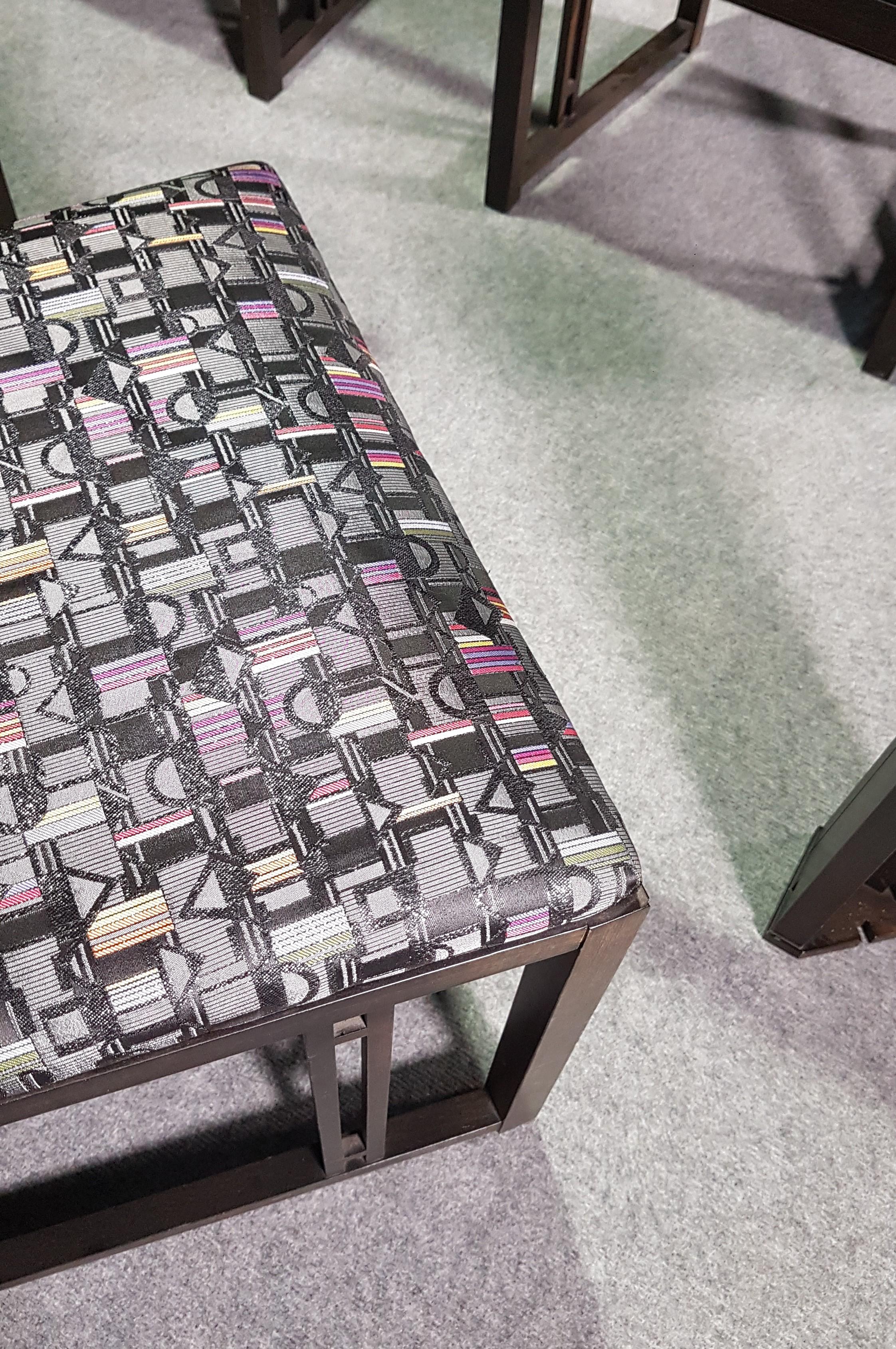Ensemble Galaxy Giorgetti, tapisserie exclusive de tables et de chaises, conçue par Asnago en vente 6