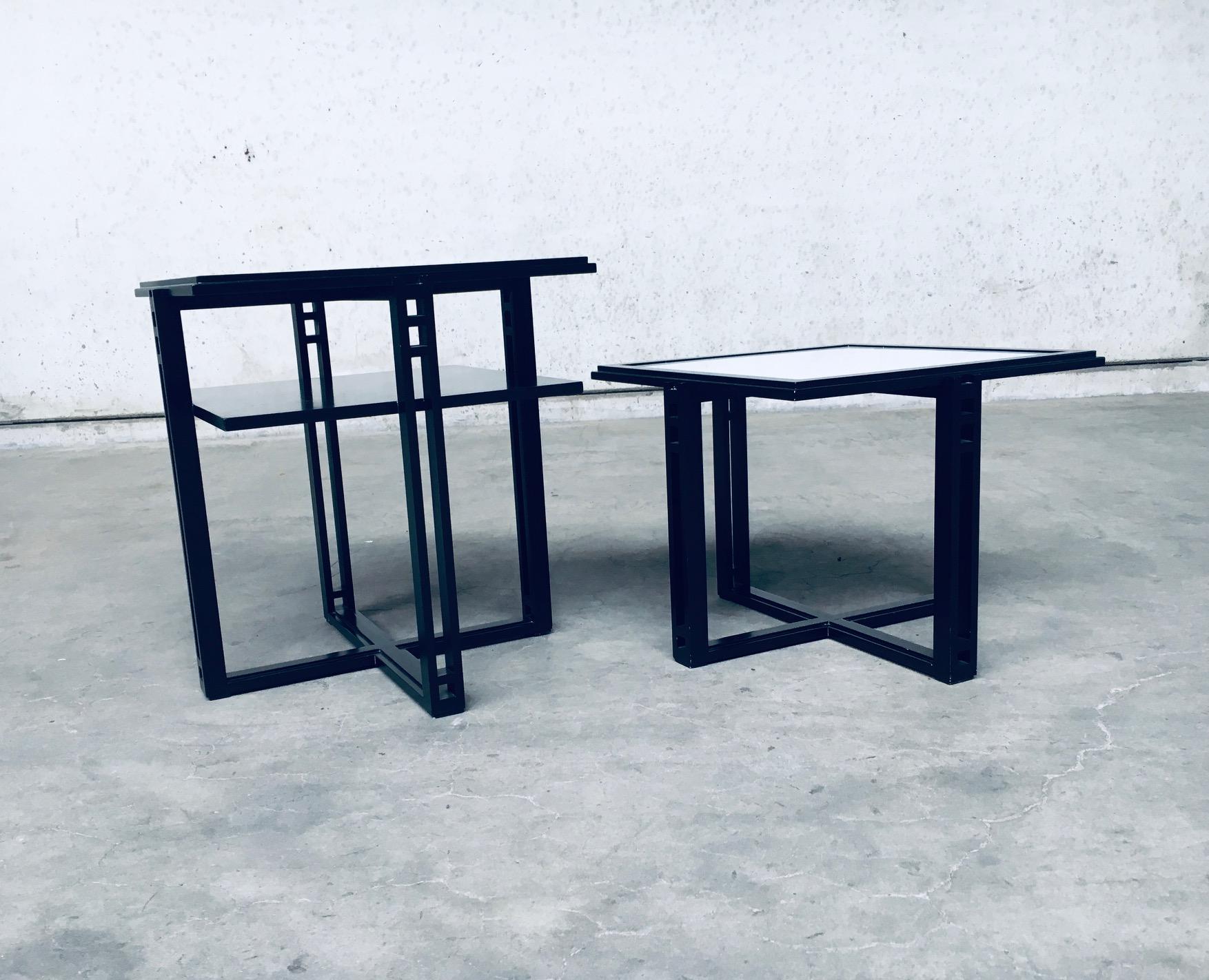 Post-Modern Galaxy Square Side Table Set by Umberto Asnago for Giorgetti, Italy, 1980's