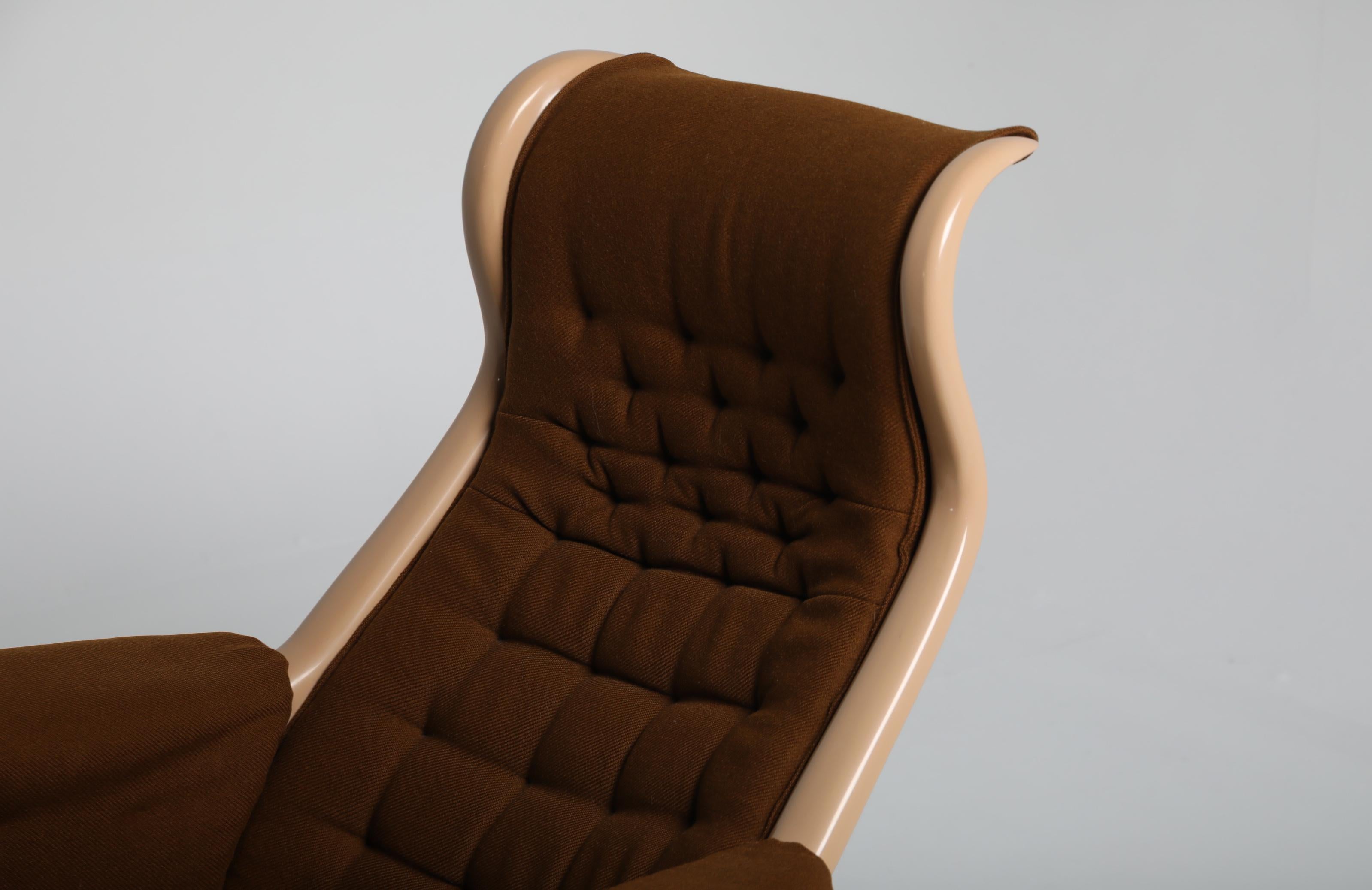 Chaise longue pivotante Galaxy par Alf Svensson et Yngvar Sandström pour DUX, 1970 Bon état - En vente à Stockholm, SE