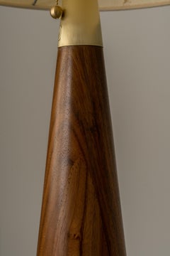 Lámpara de Mesa Moderna Orgánica Madera de Parota Natural Pantalla de Fibra de Vidrio Negra